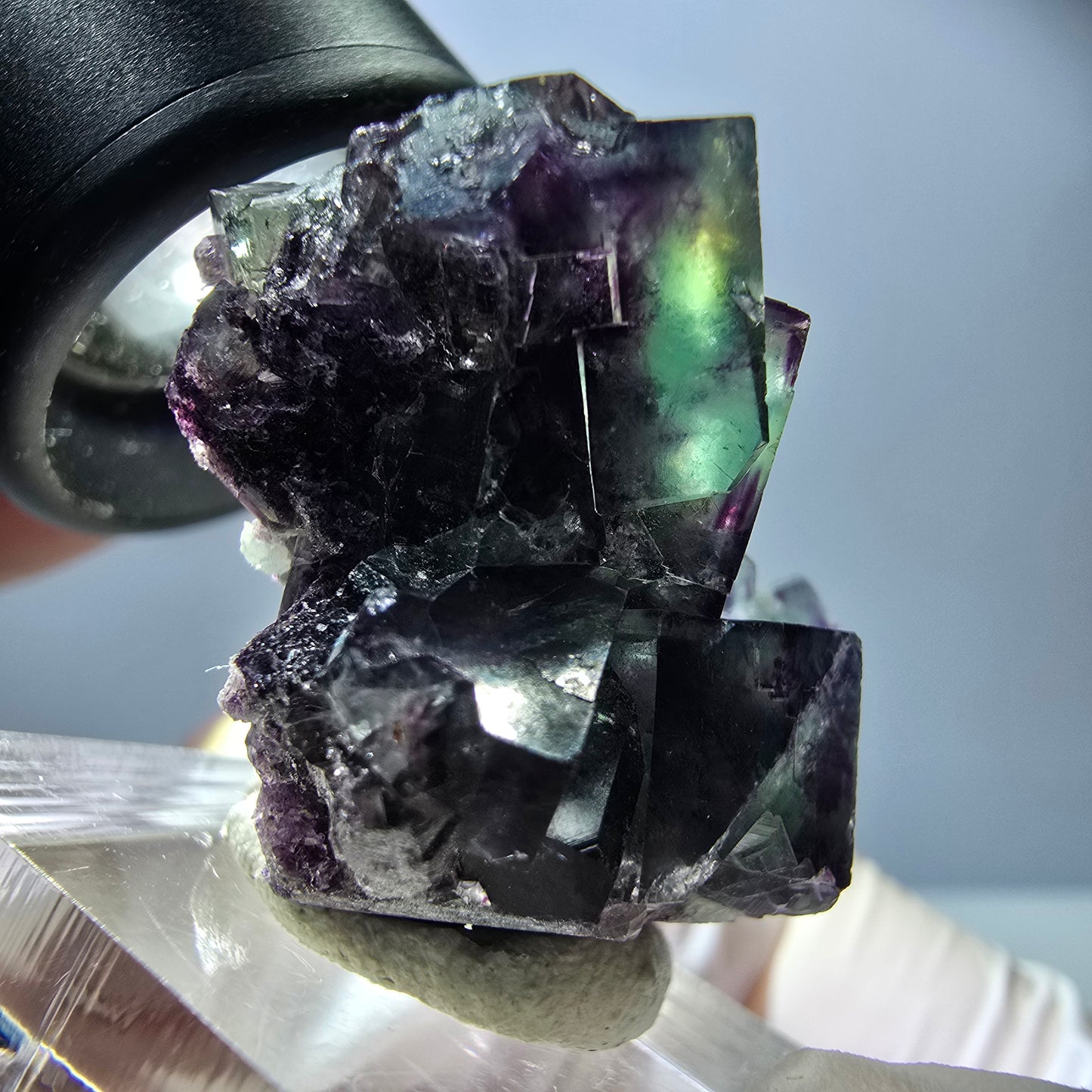Rare Fluorite Cube Specimen, green purple Okorusu, Namibia 35*24*19mm