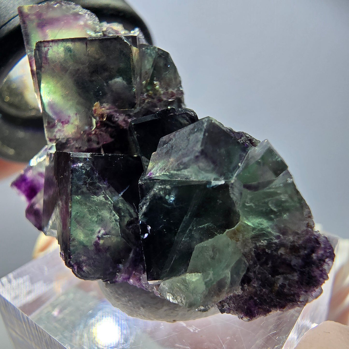 Rare Fluorite Cube Specimen, green purple Okorusu, Namibia 35*24*19mm