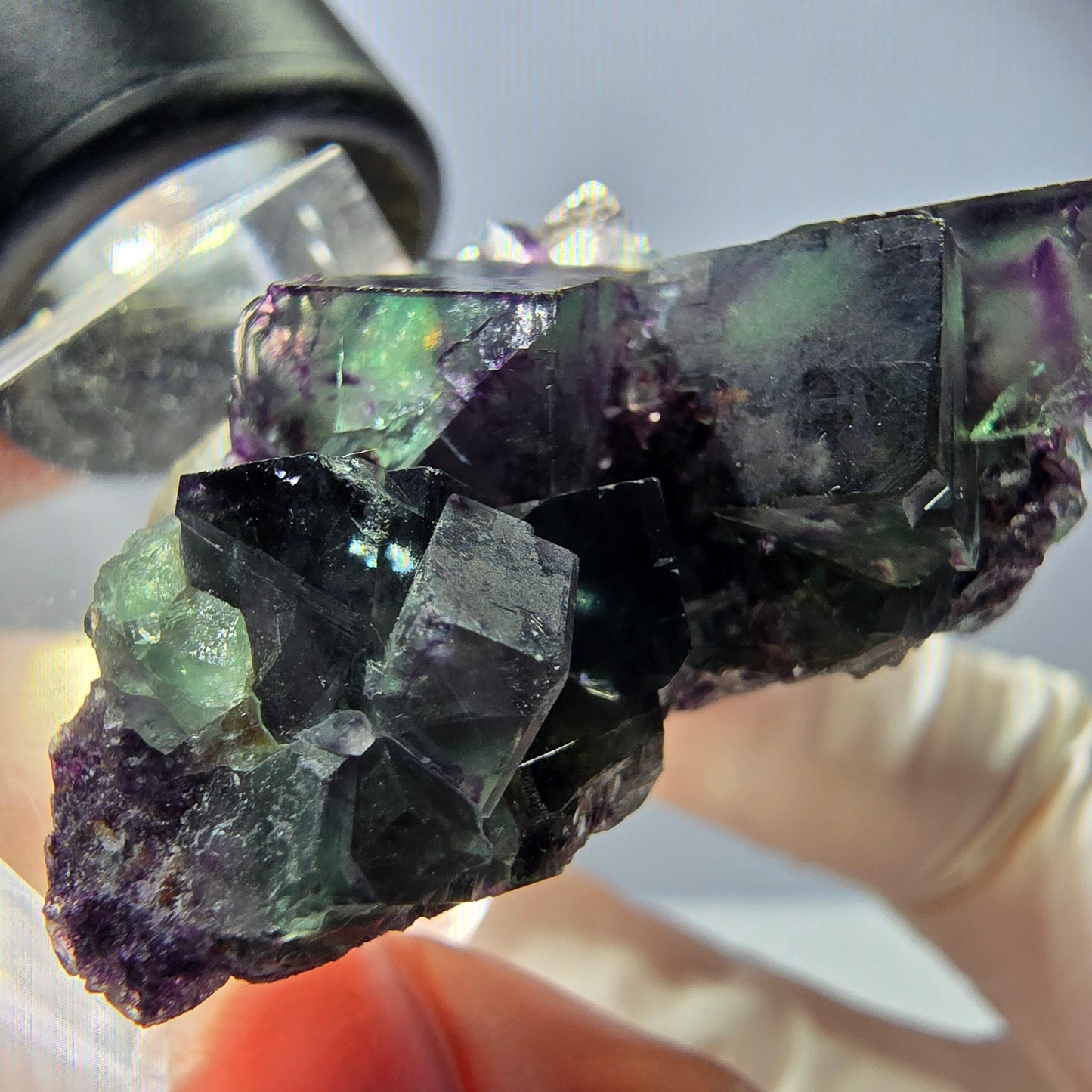 Rare Fluorite Cube Specimen, green purple Okorusu, Namibia 35*24*19mm