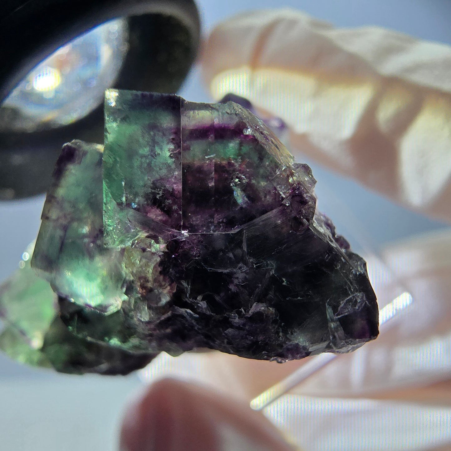 Rare Fluorite Cube Specimen, green purple Okorusu, Namibia 35*24*19mm