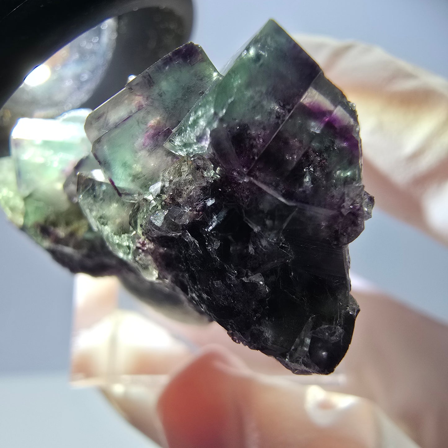 Rare Fluorite Cube Specimen, green purple Okorusu, Namibia 35*24*19mm