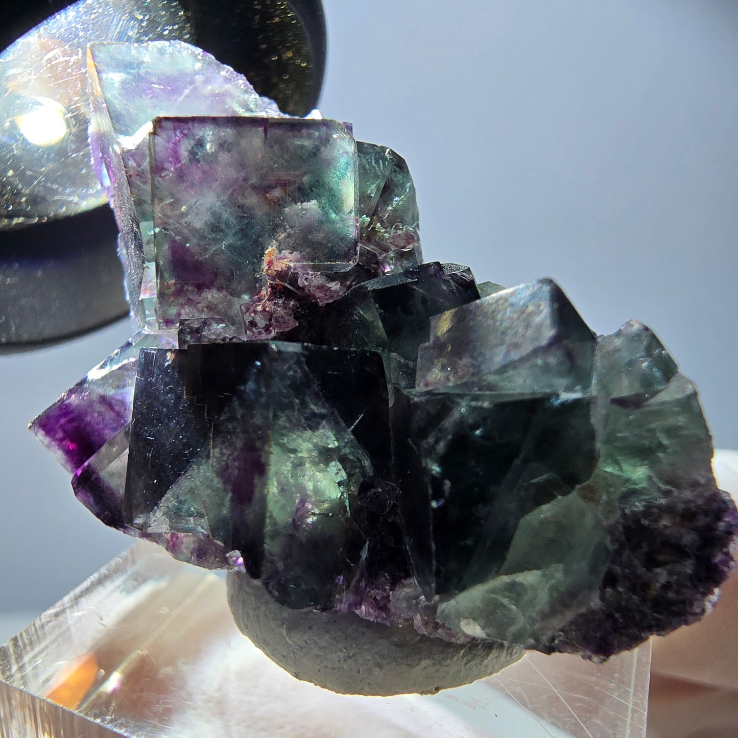Rare Fluorite Cube Specimen, green purple Okorusu, Namibia 35*24*19mm