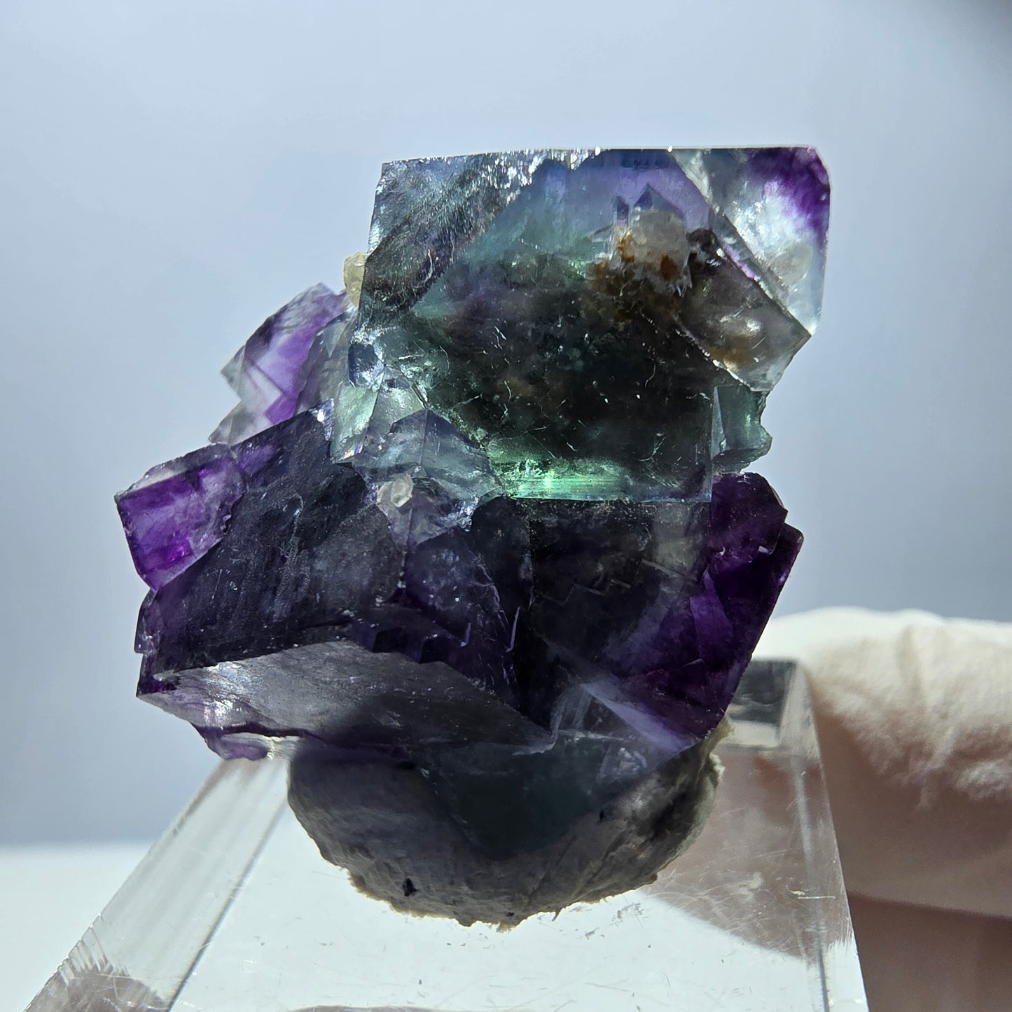 Rare Fluorite Cube Specimen, green purple Okorusu, Namibia 35*27*20mm