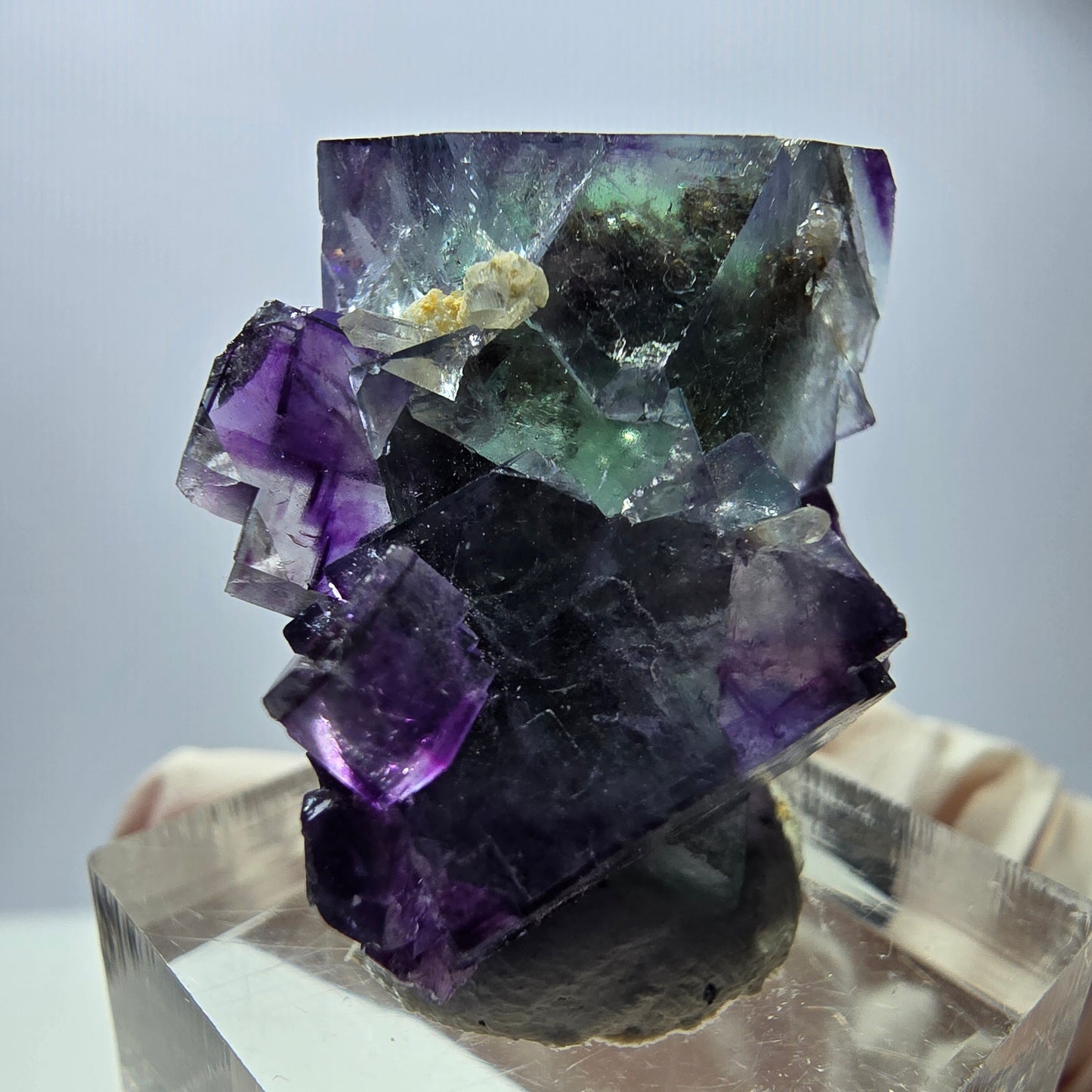 Rare Fluorite Cube Specimen, green purple Okorusu, Namibia 35*27*20mm
