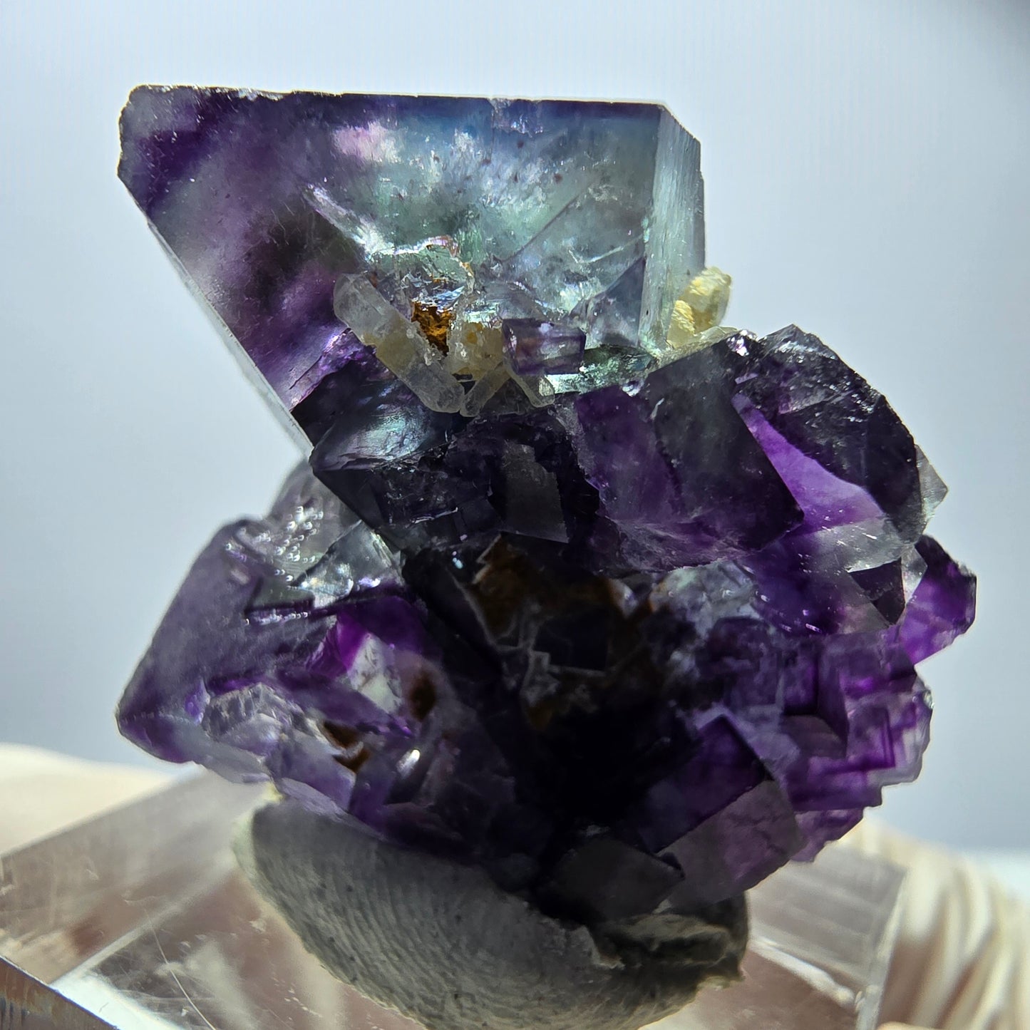Rare Fluorite Cube Specimen, green purple Okorusu, Namibia 35*27*20mm