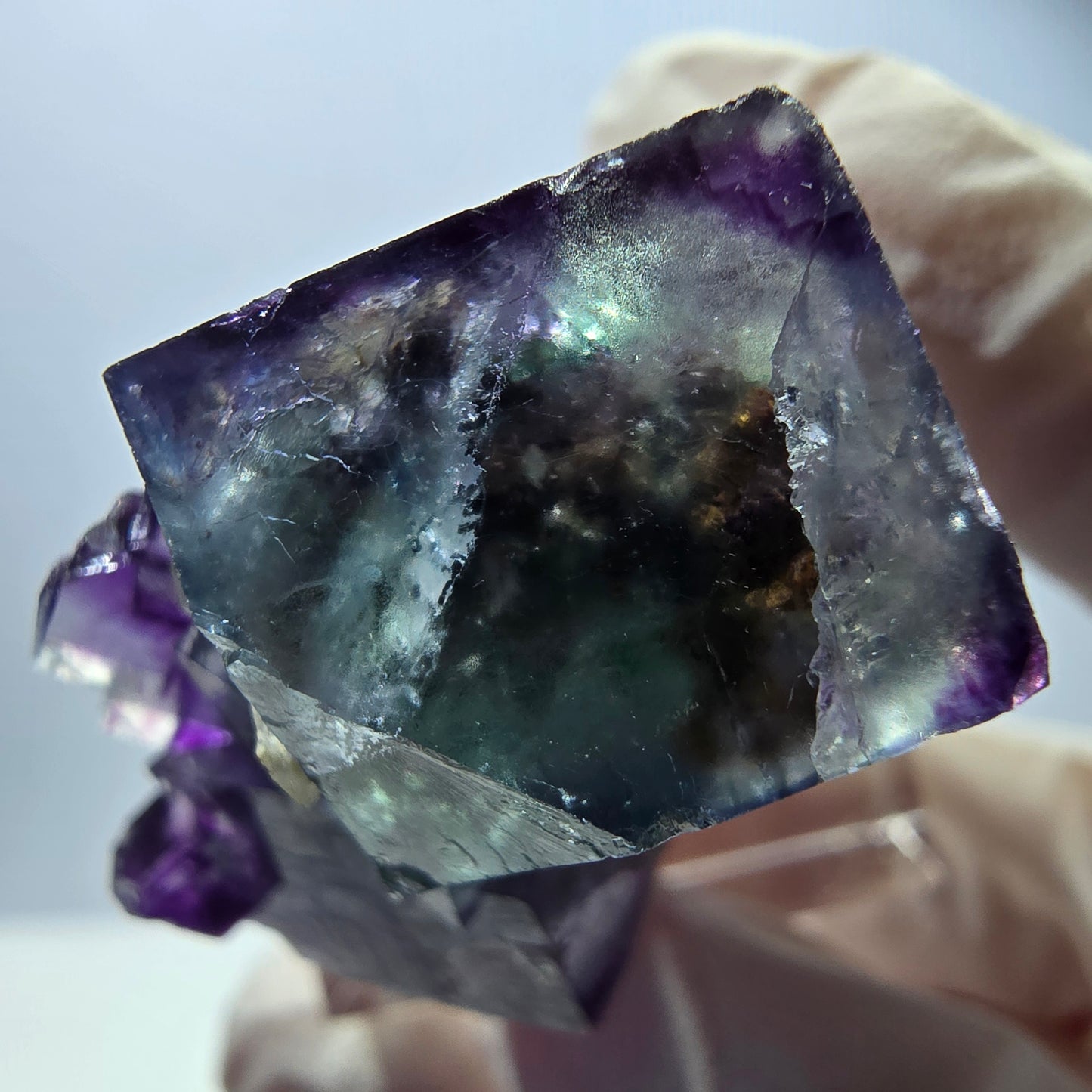 Rare Fluorite Cube Specimen, green purple Okorusu, Namibia 35*27*20mm