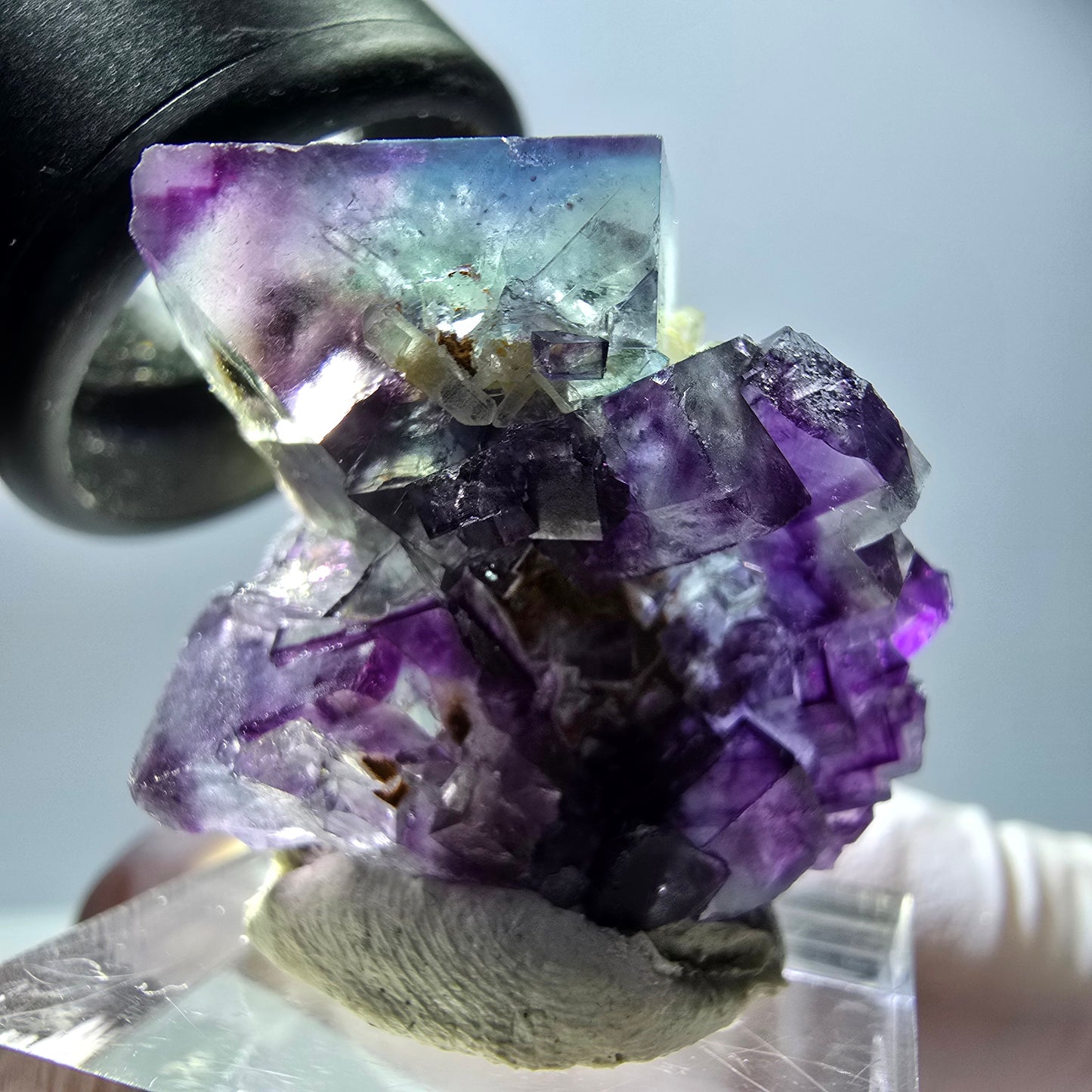 Rare Fluorite Cube Specimen, green purple Okorusu, Namibia 35*27*20mm