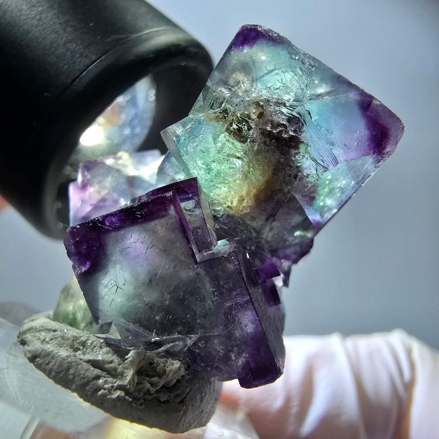 Rare Fluorite Cube Specimen, green purple Okorusu, Namibia 35*27*20mm