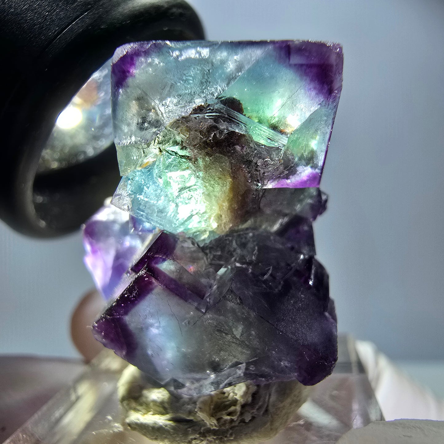 Rare Fluorite Cube Specimen, green purple Okorusu, Namibia 35*27*20mm