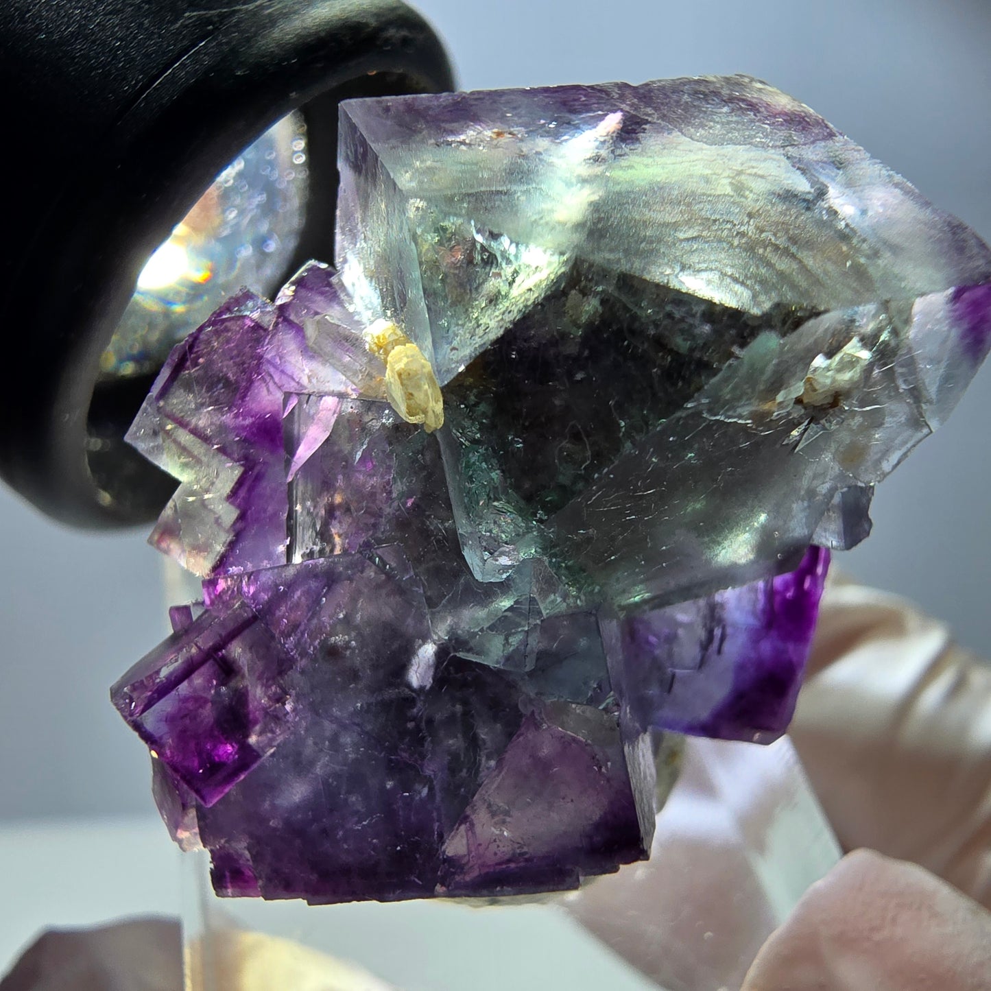 Rare Fluorite Cube Specimen, green purple Okorusu, Namibia 35*27*20mm