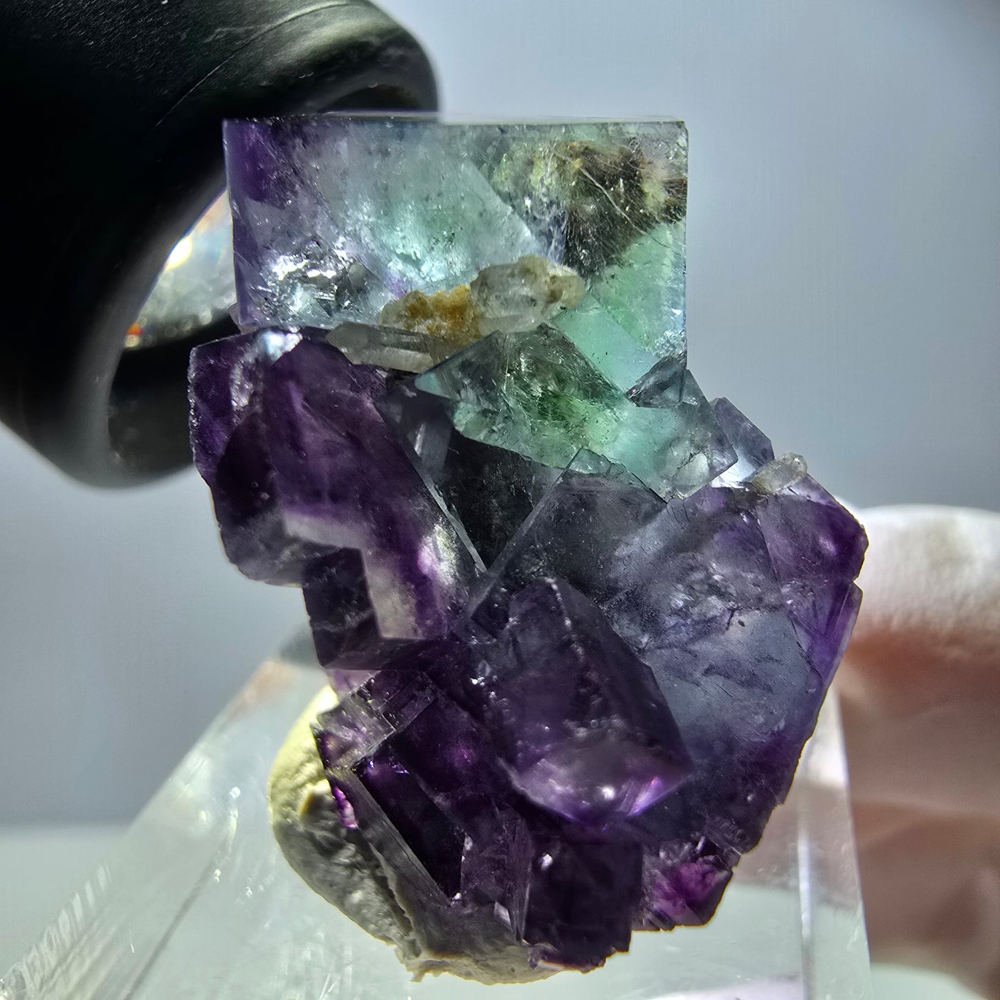 Rare Fluorite Cube Specimen, green purple Okorusu, Namibia 35*27*20mm