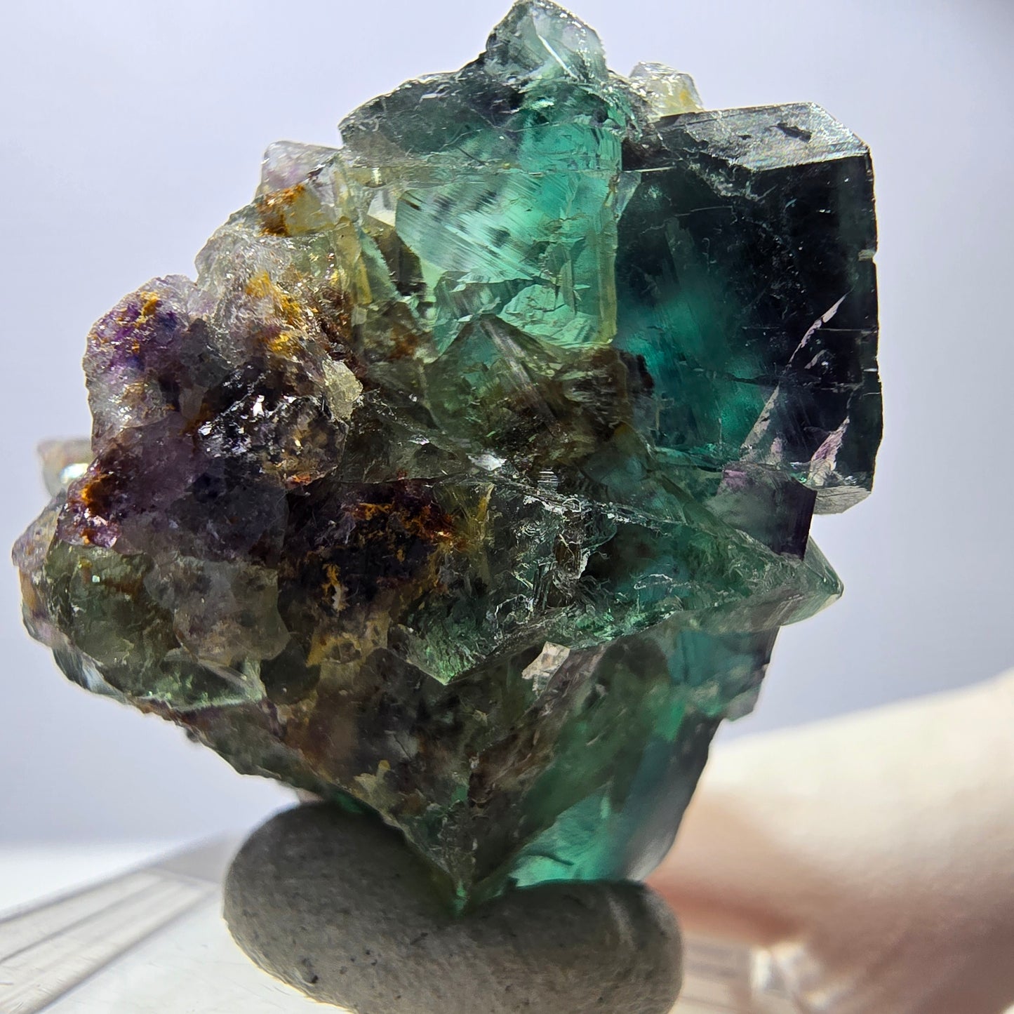 Rare Fluorite Cube Specimen, green purple Okorusu, Namibia 42*31*30mm