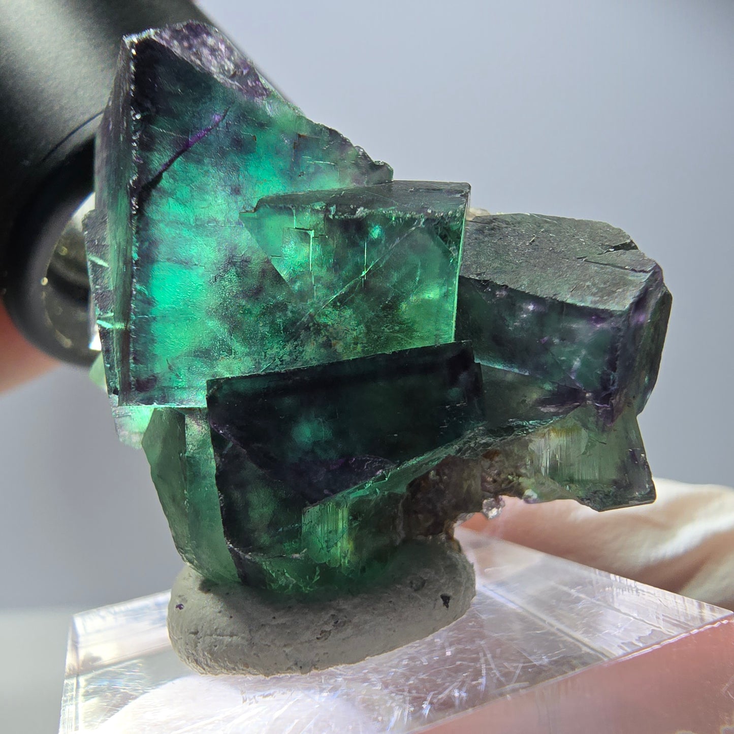 Rare Fluorite Cube Specimen, green purple Okorusu, Namibia 42*31*30mm