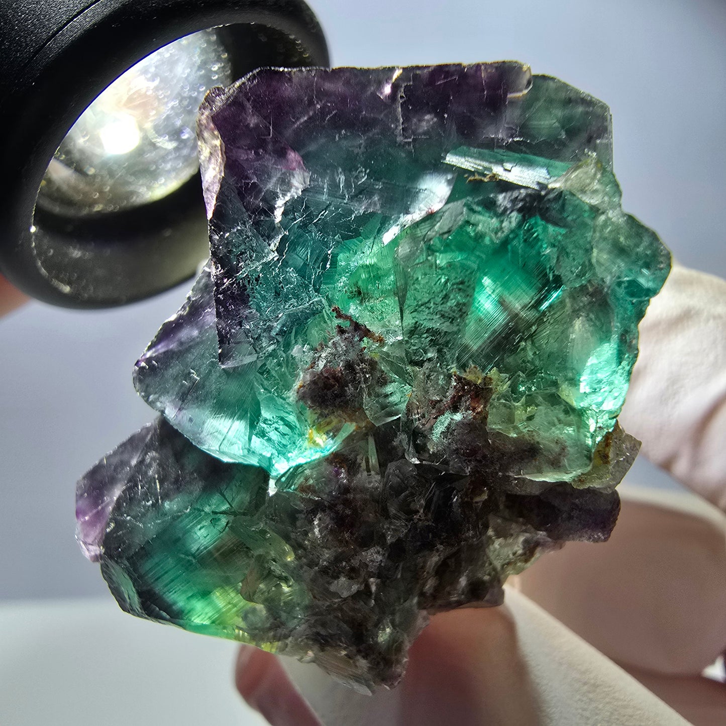 Rare Fluorite Cube Specimen, green purple Okorusu, Namibia 42*31*30mm