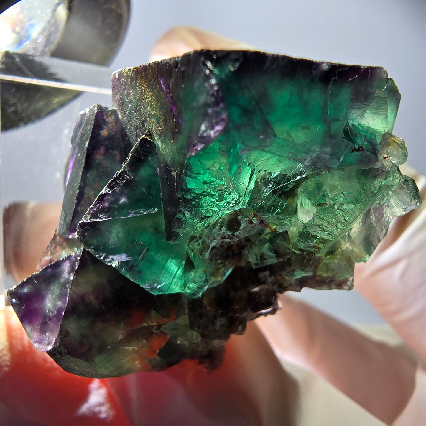 Rare Fluorite Cube Specimen, green purple Okorusu, Namibia 42*31*30mm
