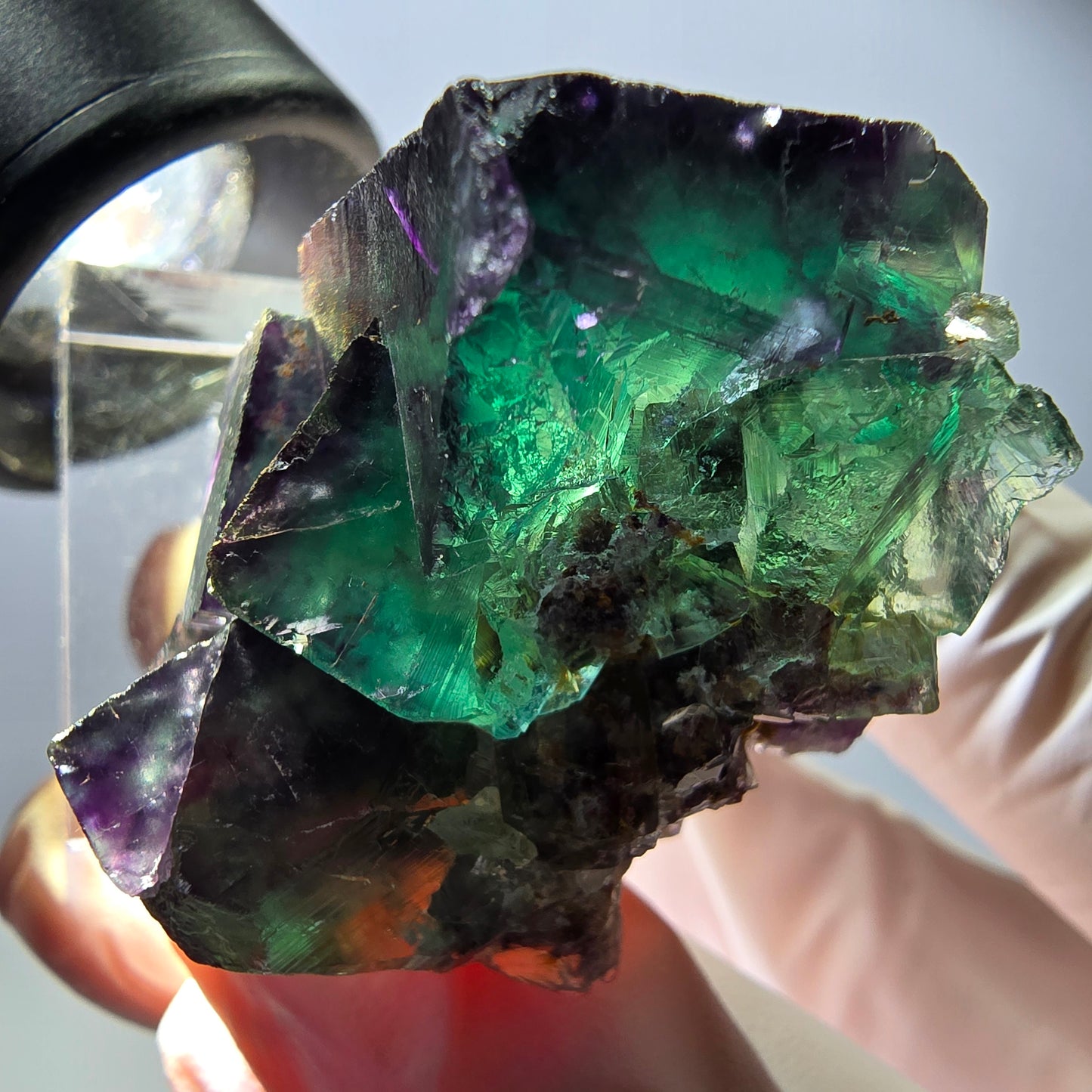 Rare Fluorite Cube Specimen, green purple Okorusu, Namibia 42*31*30mm