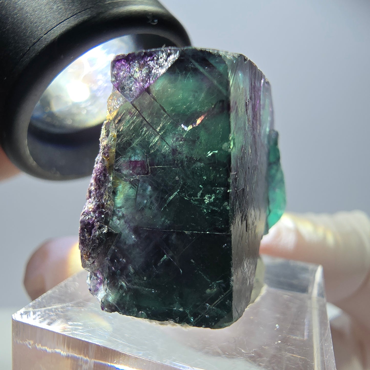 Rare Fluorite Cube Specimen, green purple Okorusu, Namibia 30*22*16mm