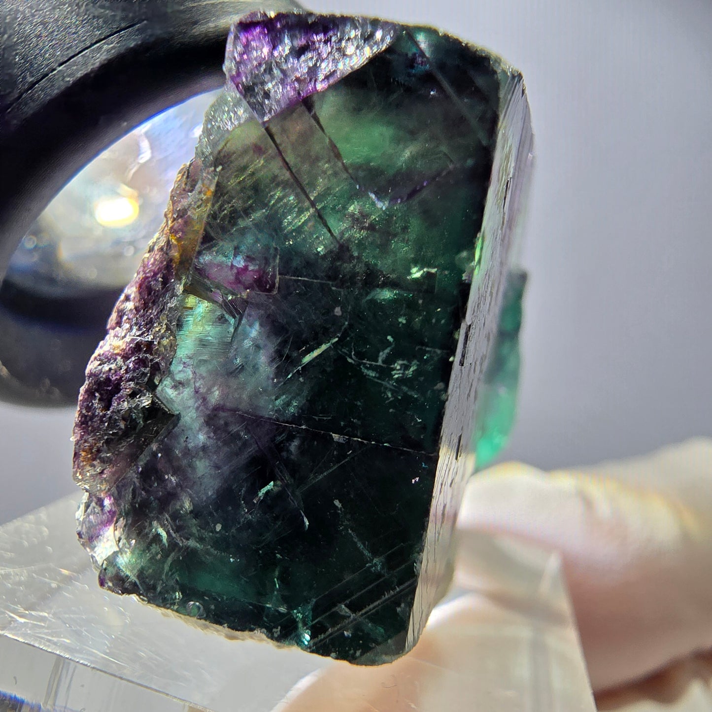Rare Fluorite Cube Specimen, green purple Okorusu, Namibia 30*22*16mm