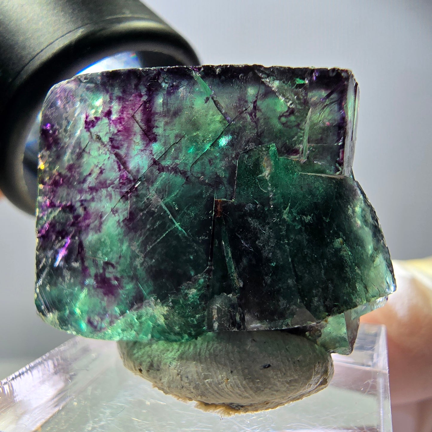 Rare Fluorite Cube Specimen, green purple Okorusu, Namibia 30*22*16mm