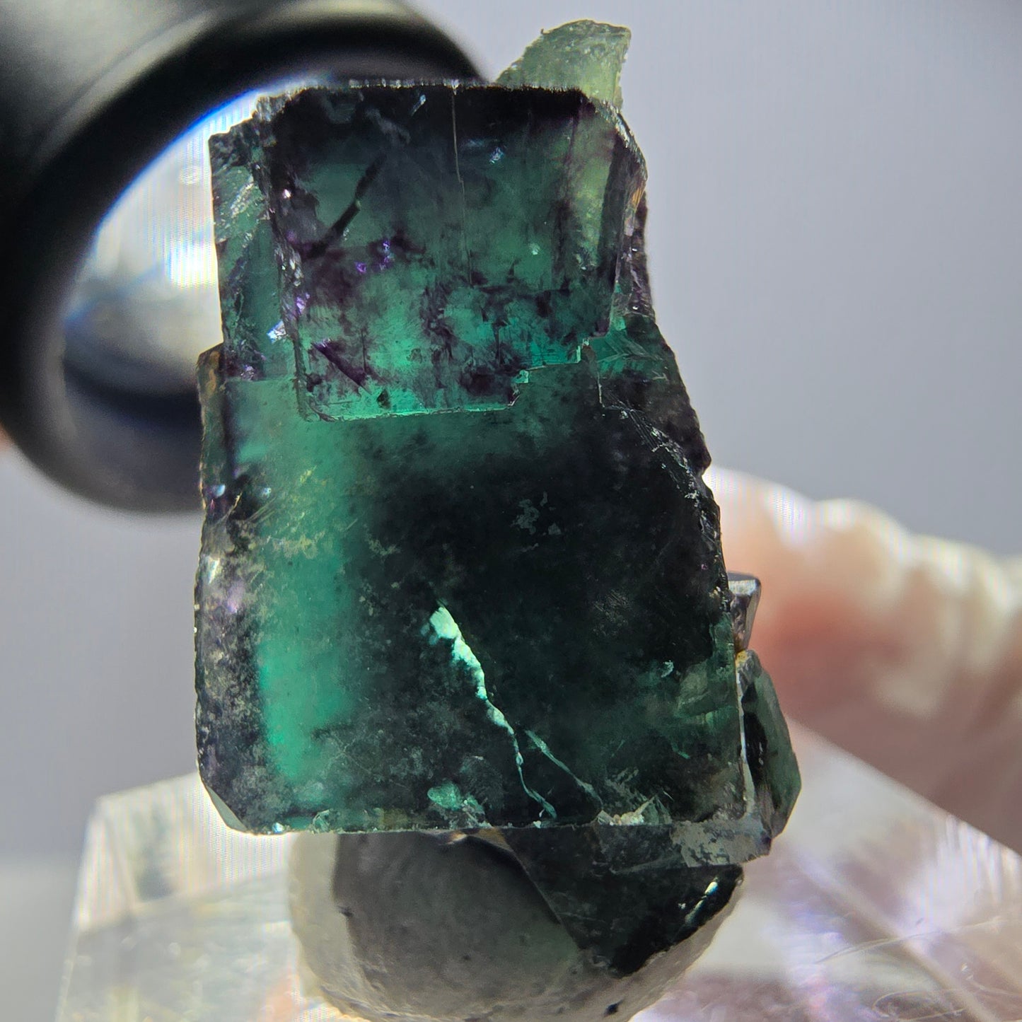 Rare Fluorite Cube Specimen, green purple Okorusu, Namibia 30*22*16mm