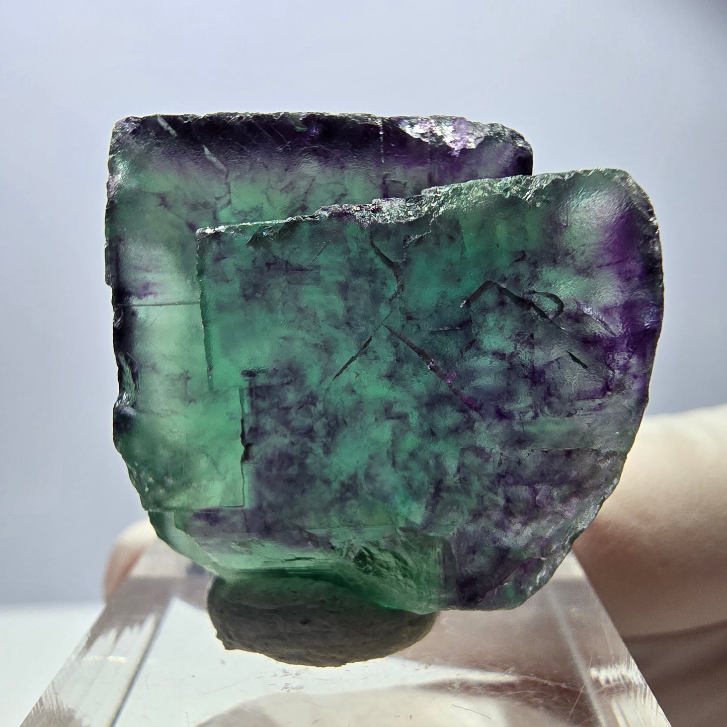 Rare Fluorite Cube Specimen, green purple Okorusu, Namibia 27*27*13mm