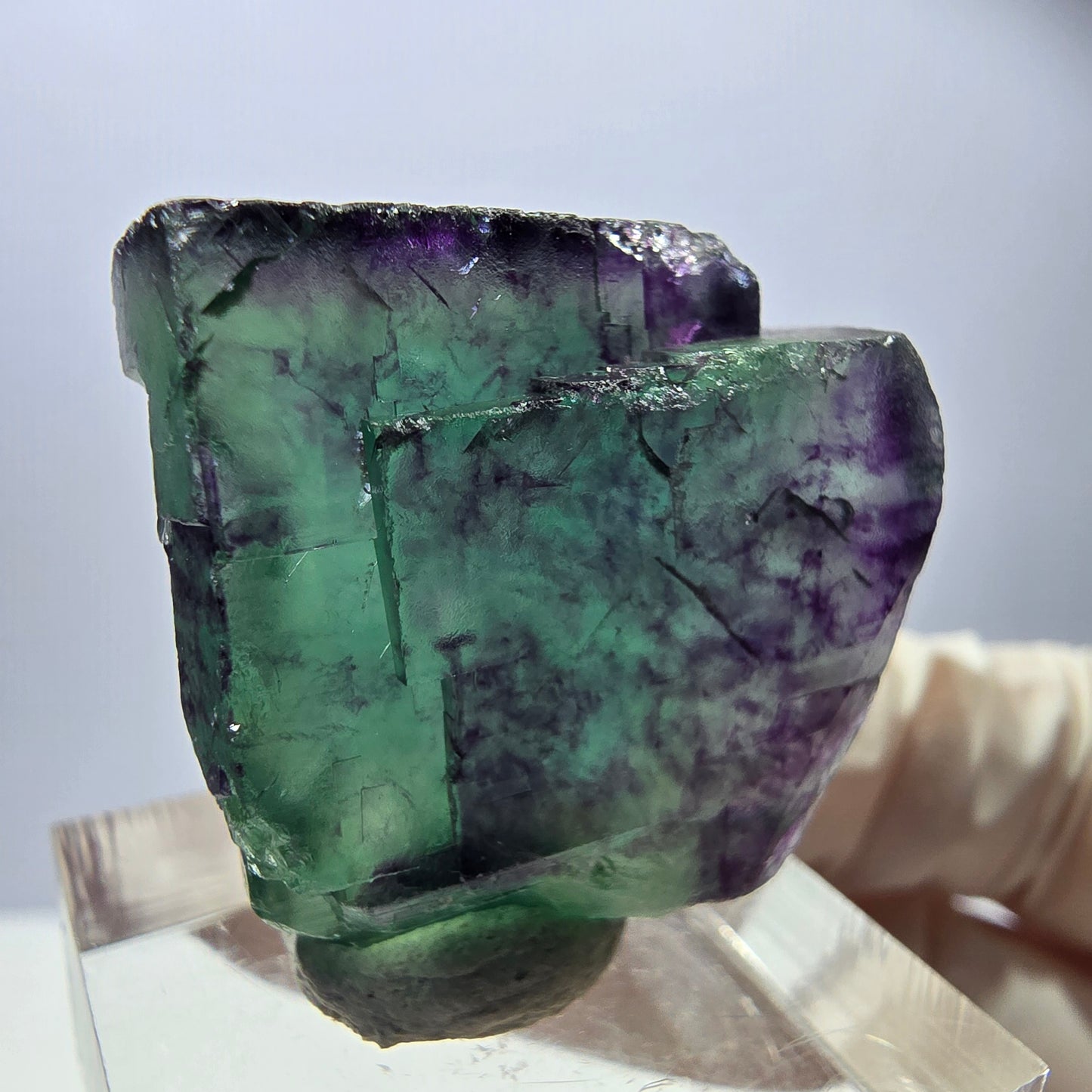 Rare Fluorite Cube Specimen, green purple Okorusu, Namibia 27*27*13mm