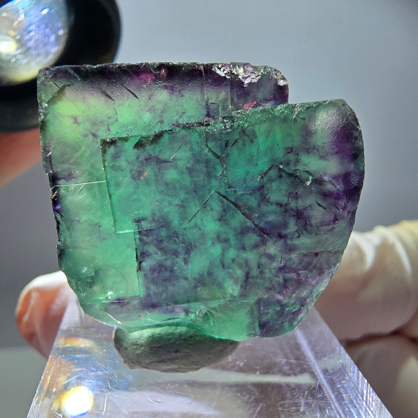 Rare Fluorite Cube Specimen, green purple Okorusu, Namibia 27*27*13mm