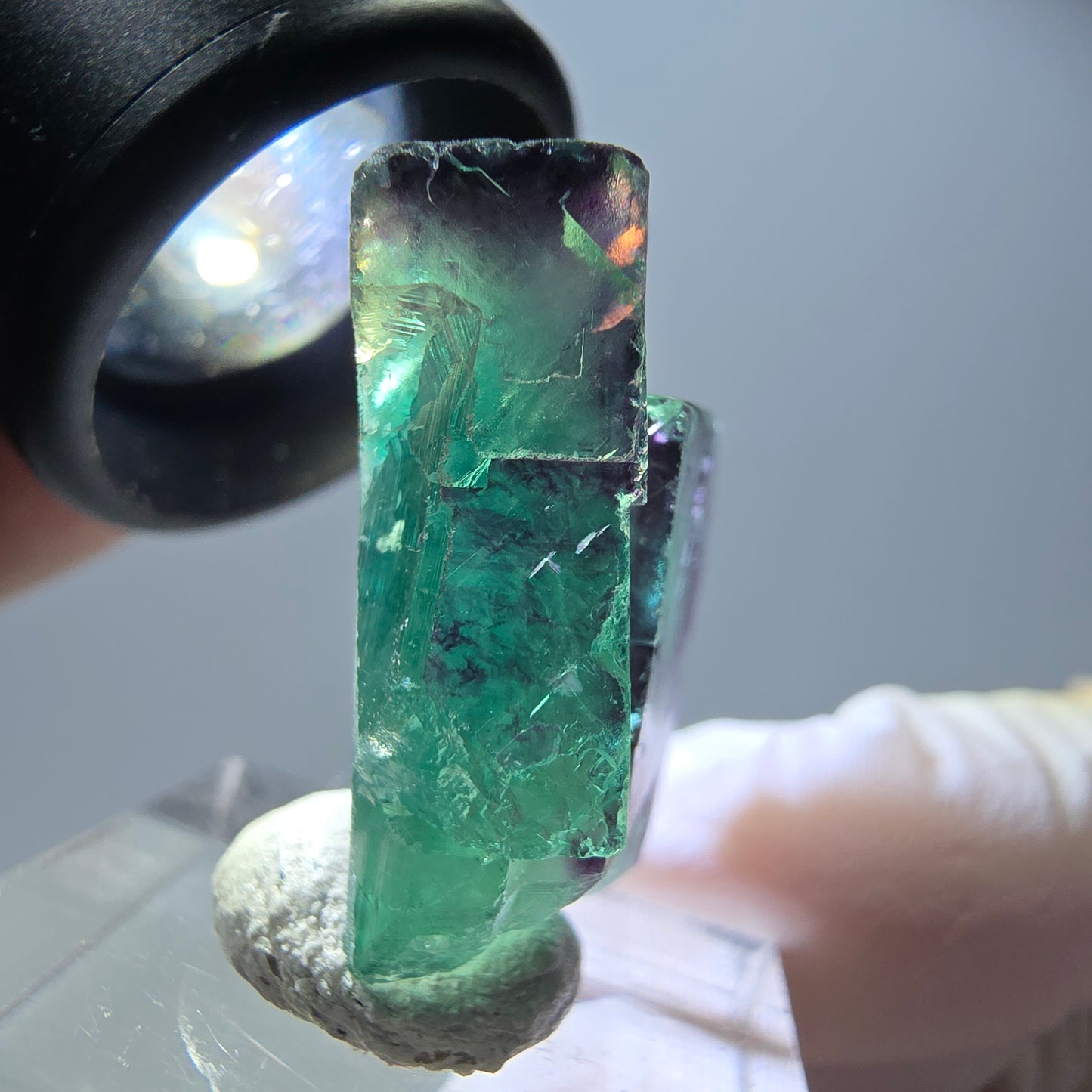 Rare Fluorite Cube Specimen, green purple Okorusu, Namibia 27*27*13mm