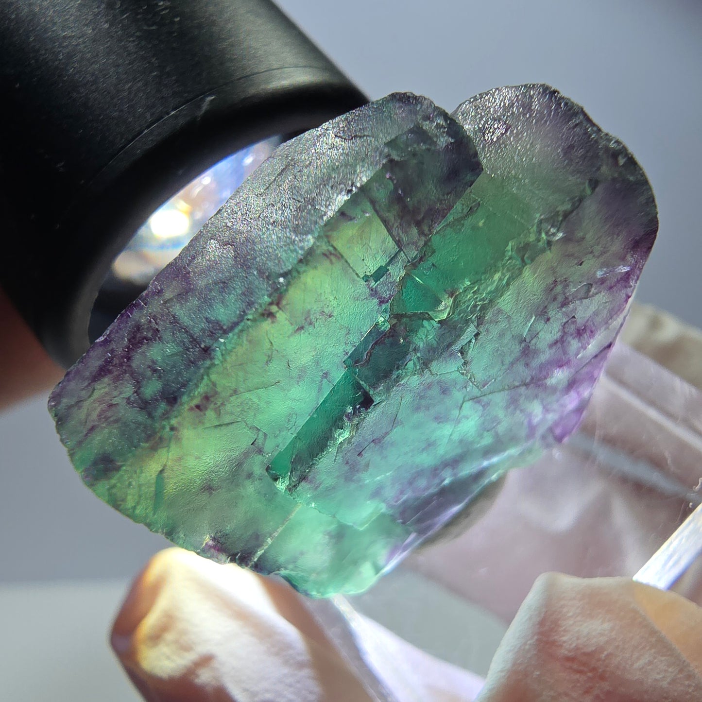 Rare Fluorite Cube Specimen, green purple Okorusu, Namibia 27*27*13mm