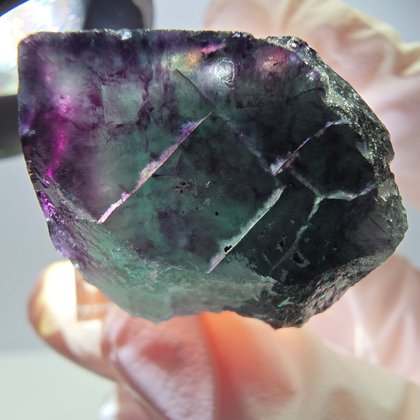 Rare Fluorite Cube Specimen, green purple Okorusu, Namibia 26*24*18mm