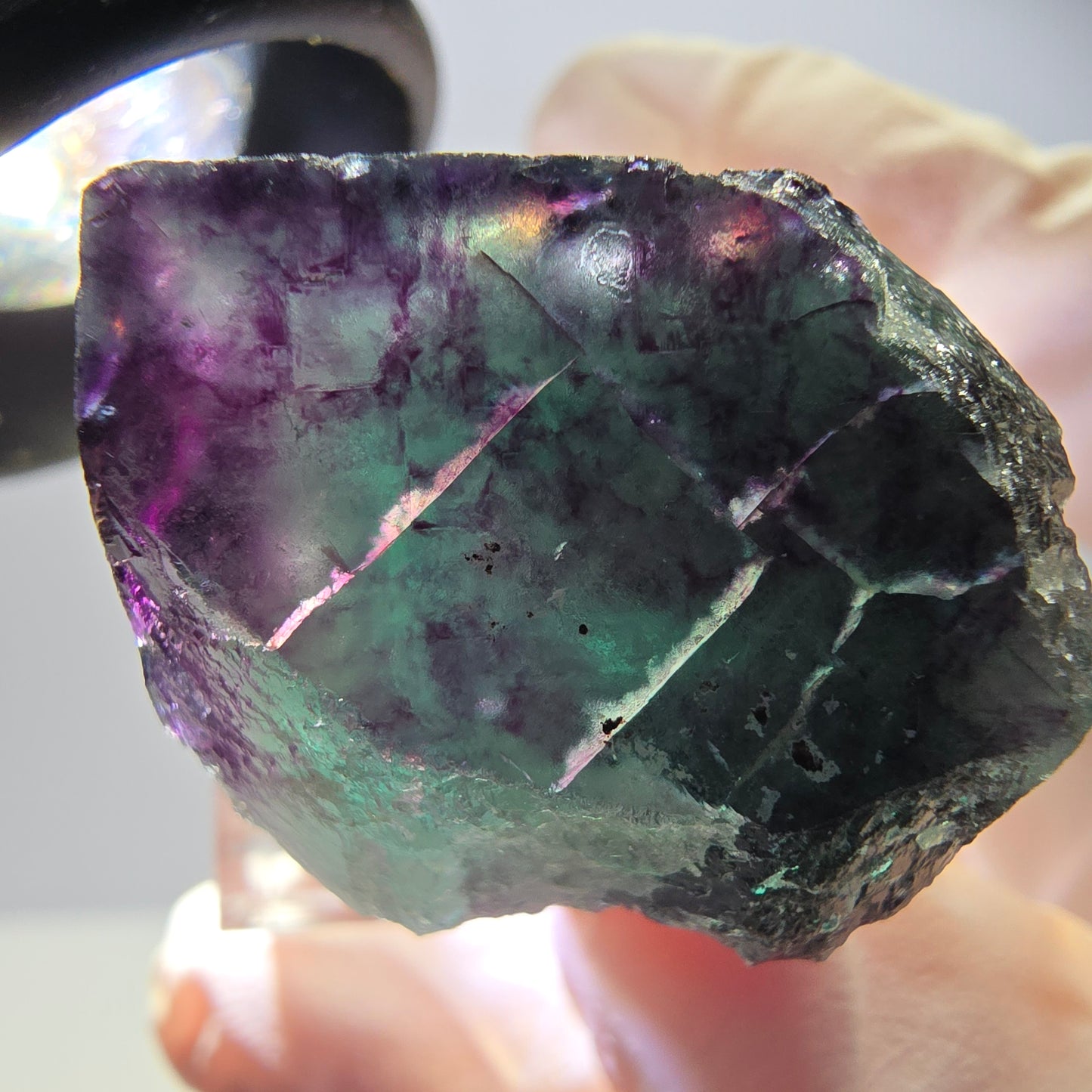 Rare Fluorite Cube Specimen, green purple Okorusu, Namibia 26*24*18mm