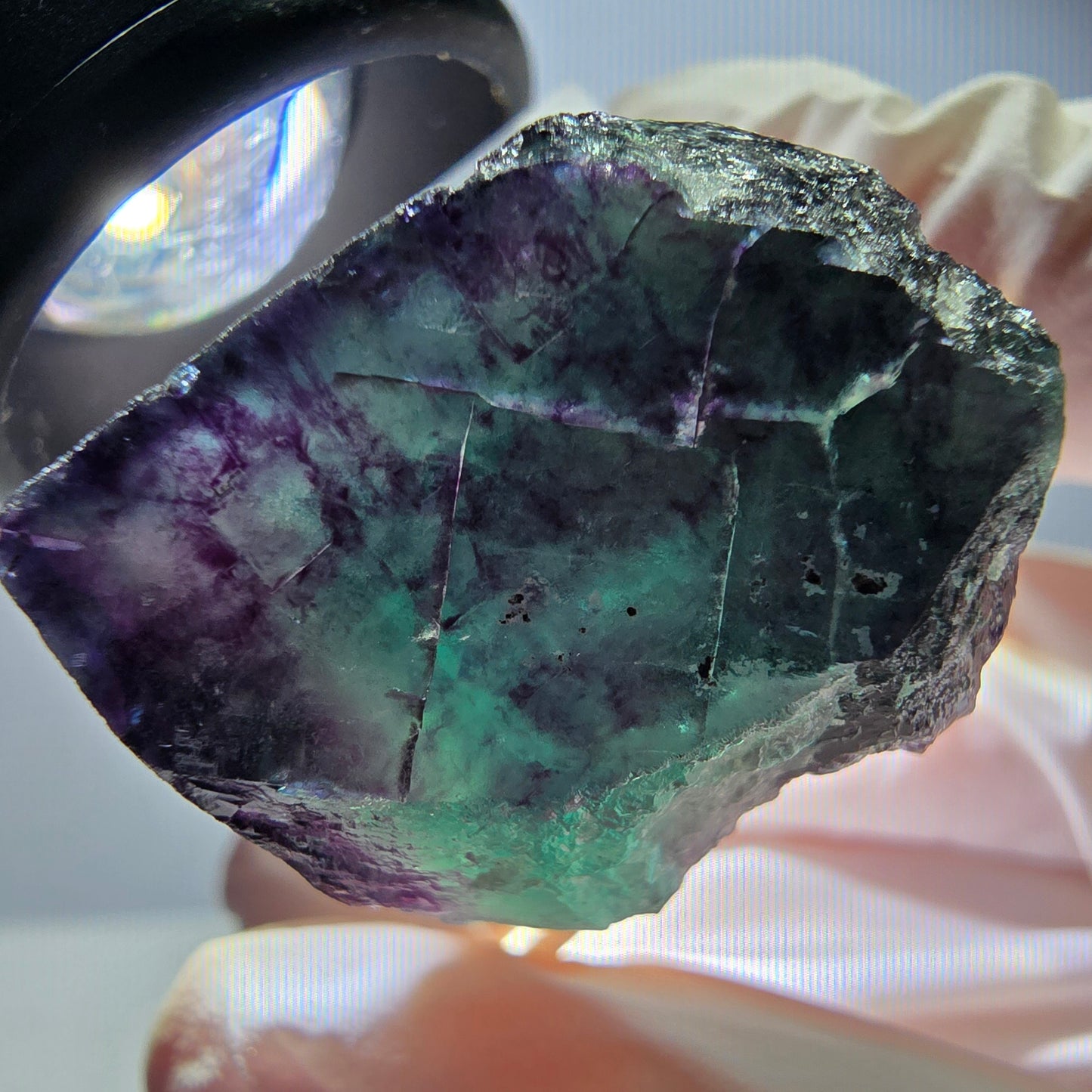 Rare Fluorite Cube Specimen, green purple Okorusu, Namibia 26*24*18mm