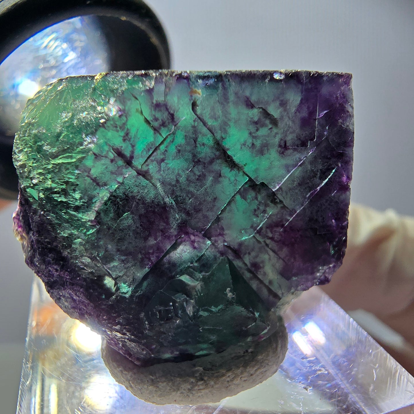 Rare Fluorite Cube Specimen, green purple Okorusu, Namibia 26*24*18mm