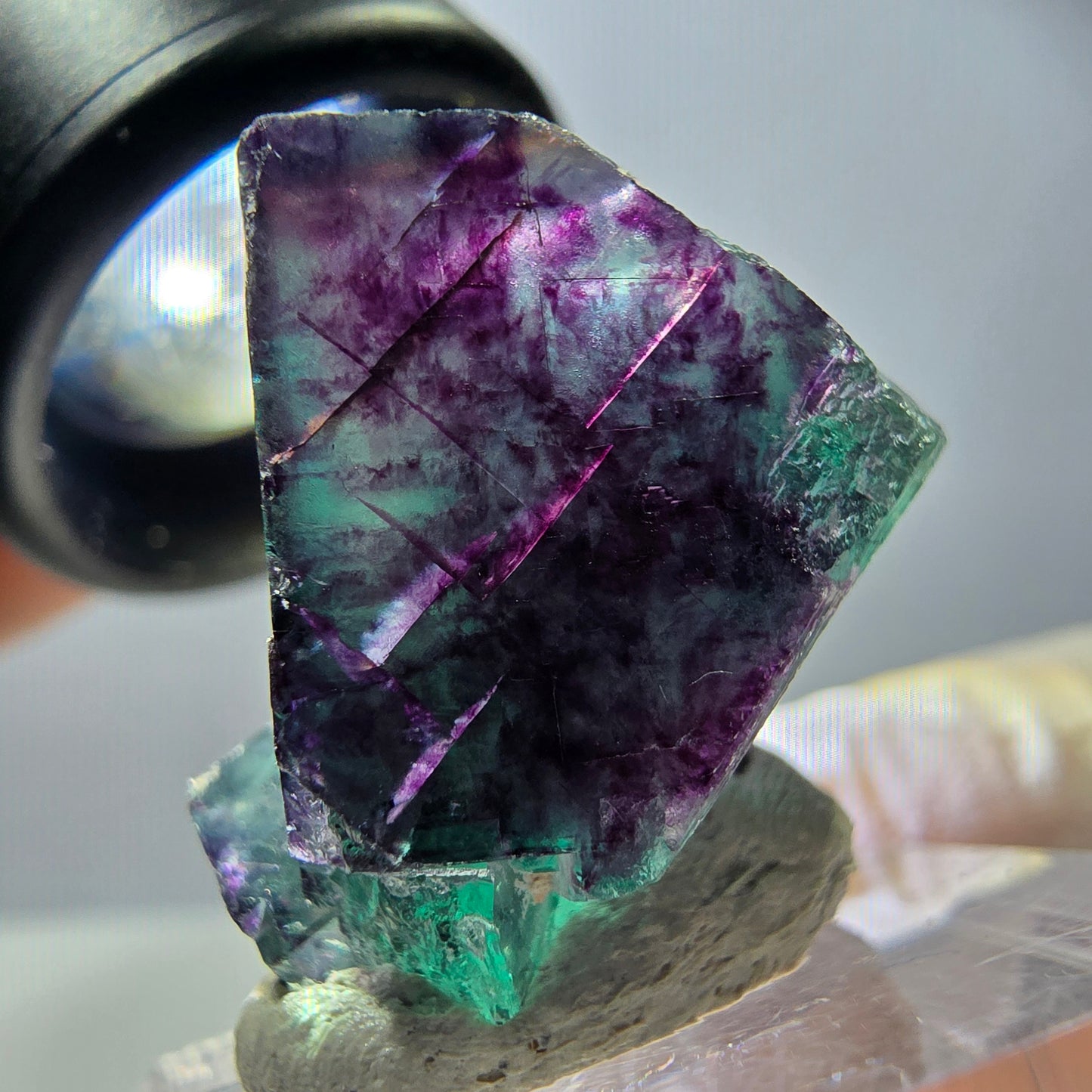 Rare Fluorite Cube Specimen, green purple Okorusu, Namibia 26*24*18mm