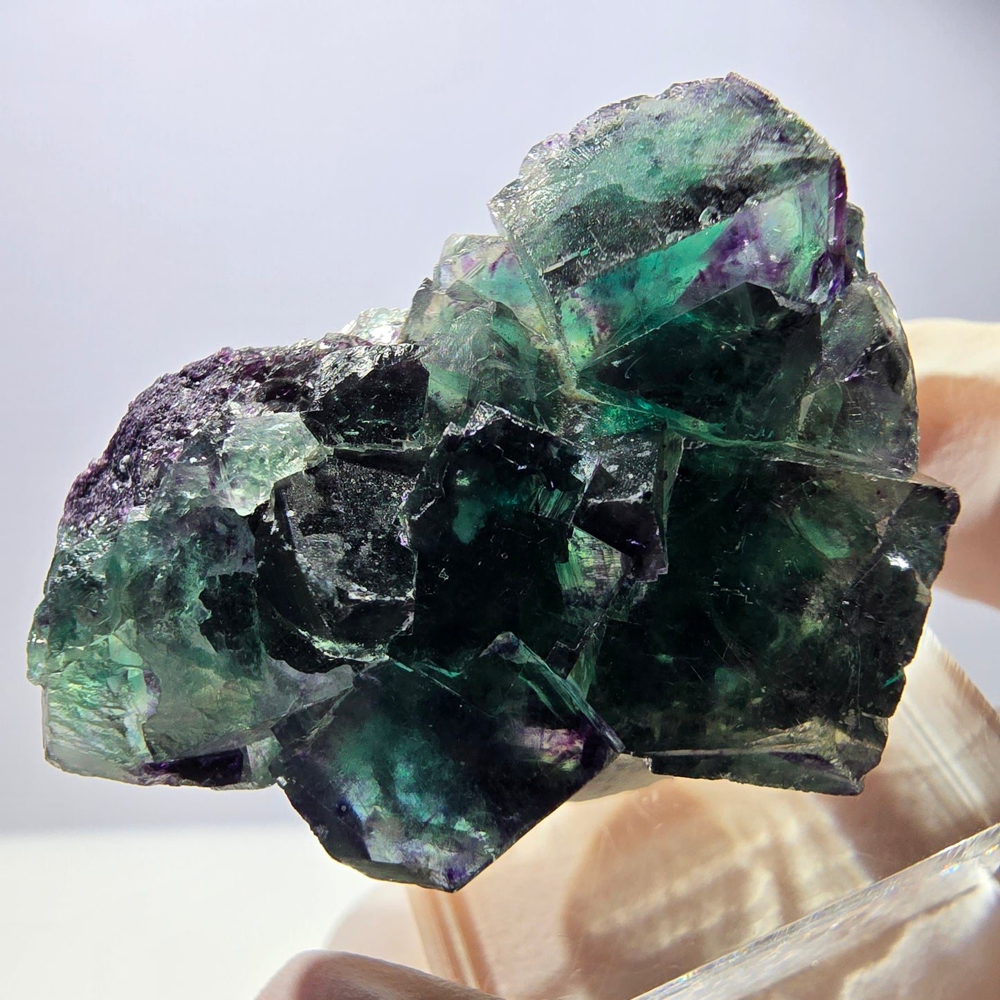 Rare Fluorite Cube Specimen, green purple Okorusu, Namibia 42*25*17mm
