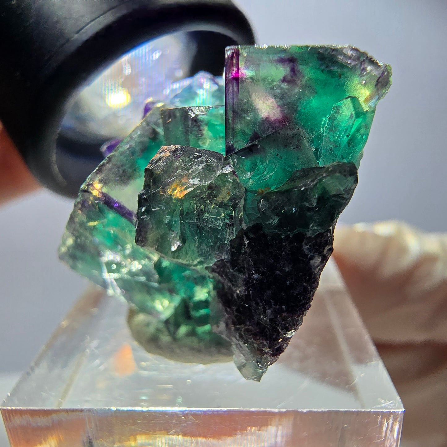 Rare Fluorite Cube Specimen, green purple Okorusu, Namibia 42*25*17mm