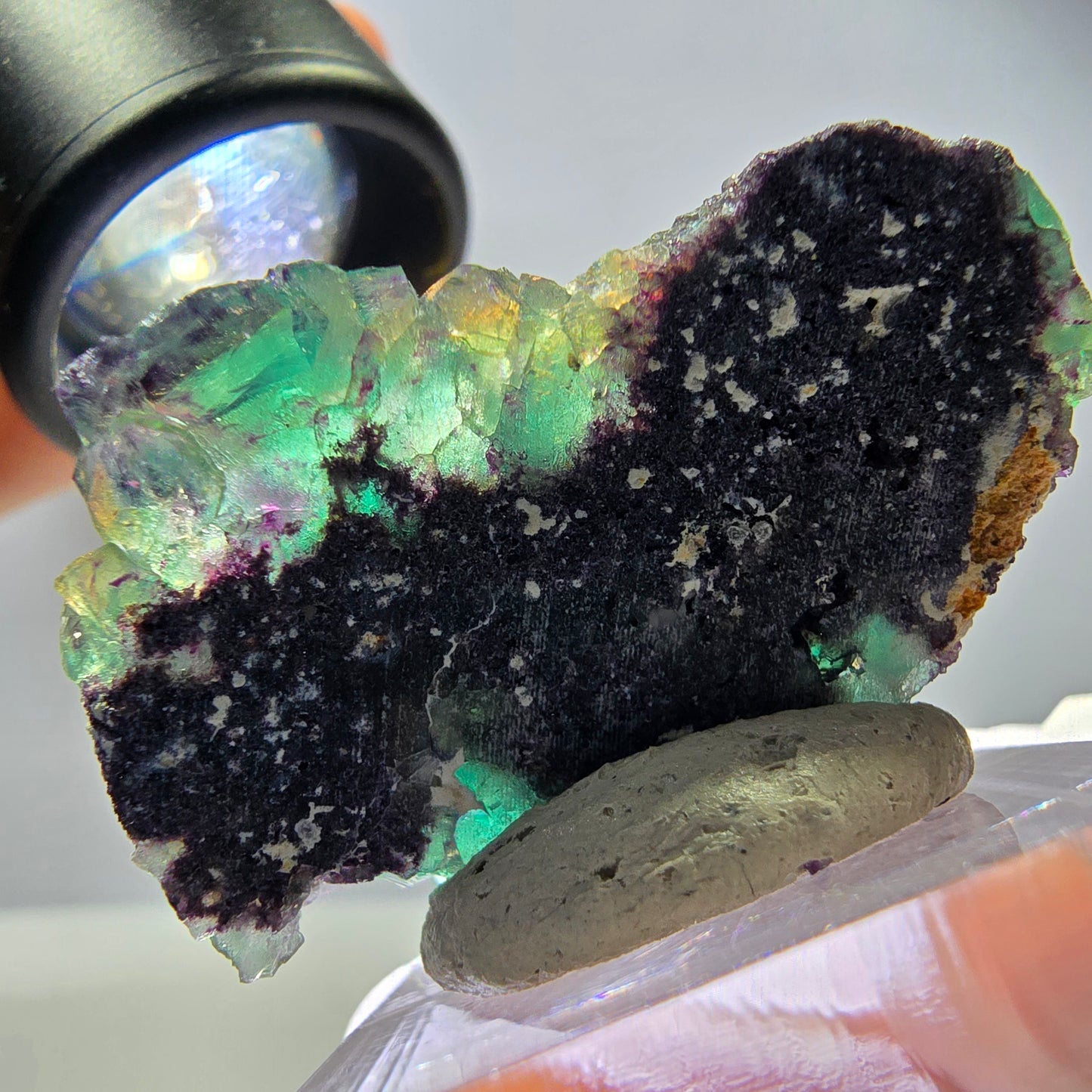 Rare Fluorite Cube Specimen, green purple Okorusu, Namibia 42*25*17mm