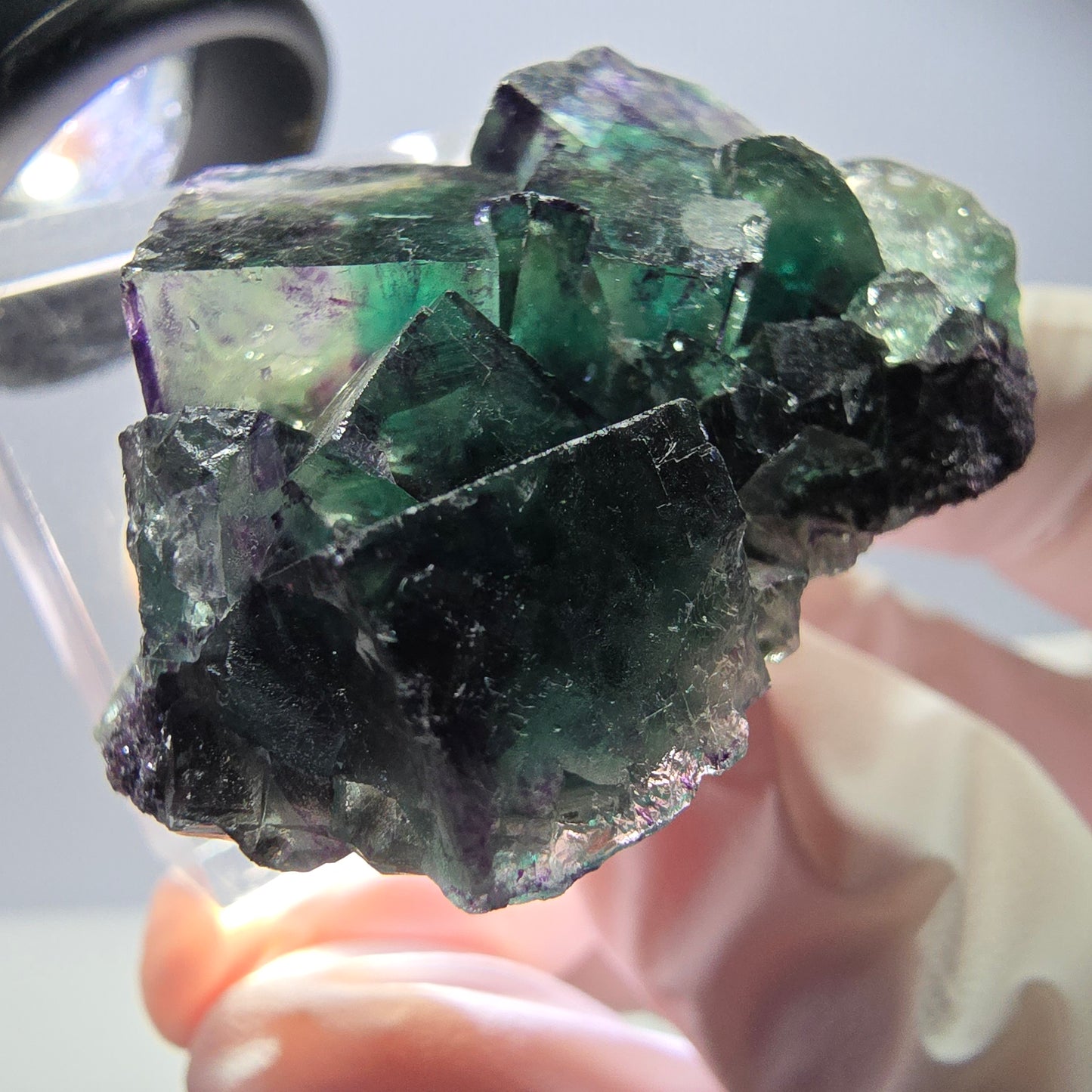 Rare Fluorite Cube Specimen, green purple Okorusu, Namibia 42*25*17mm
