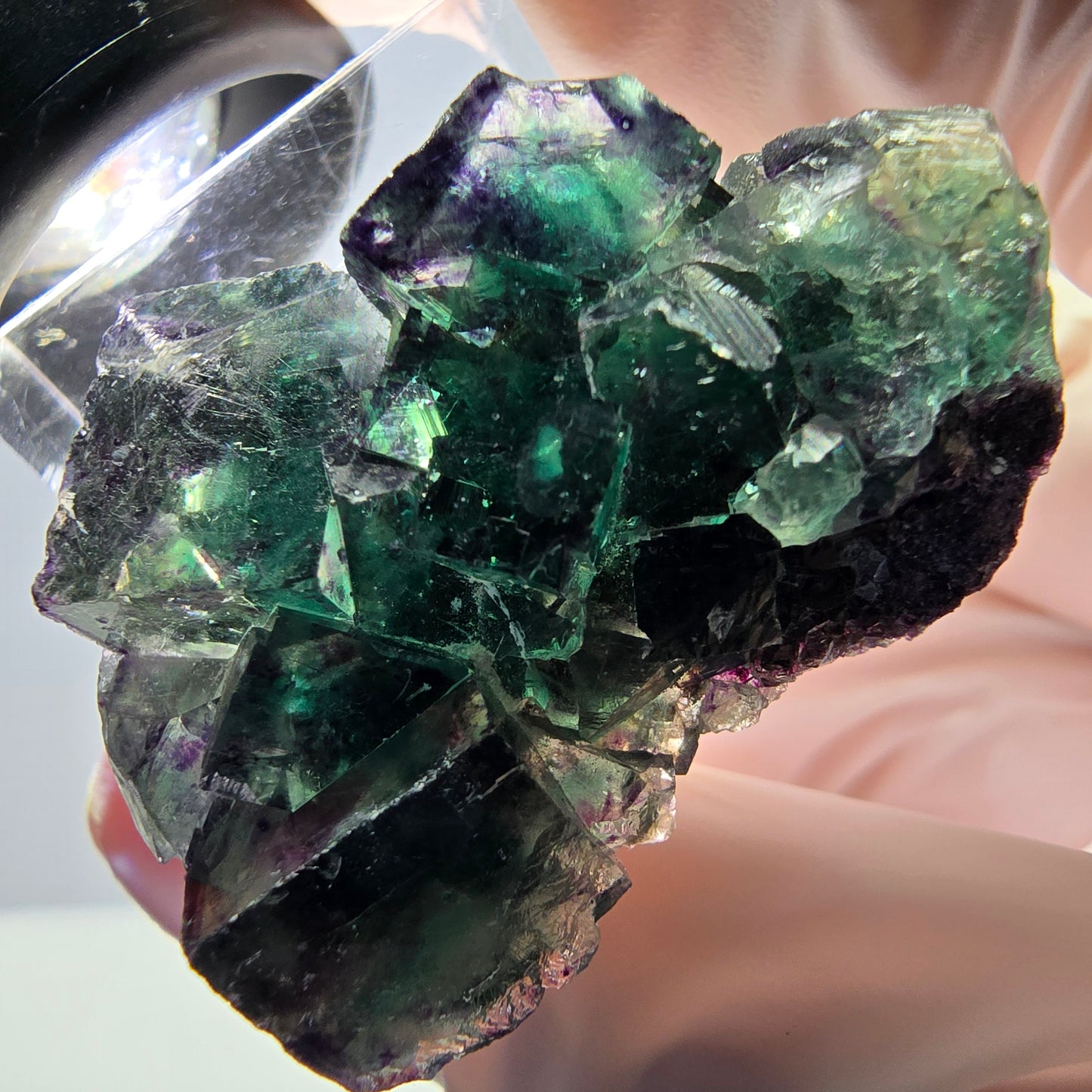 Rare Fluorite Cube Specimen, green purple Okorusu, Namibia 42*25*17mm