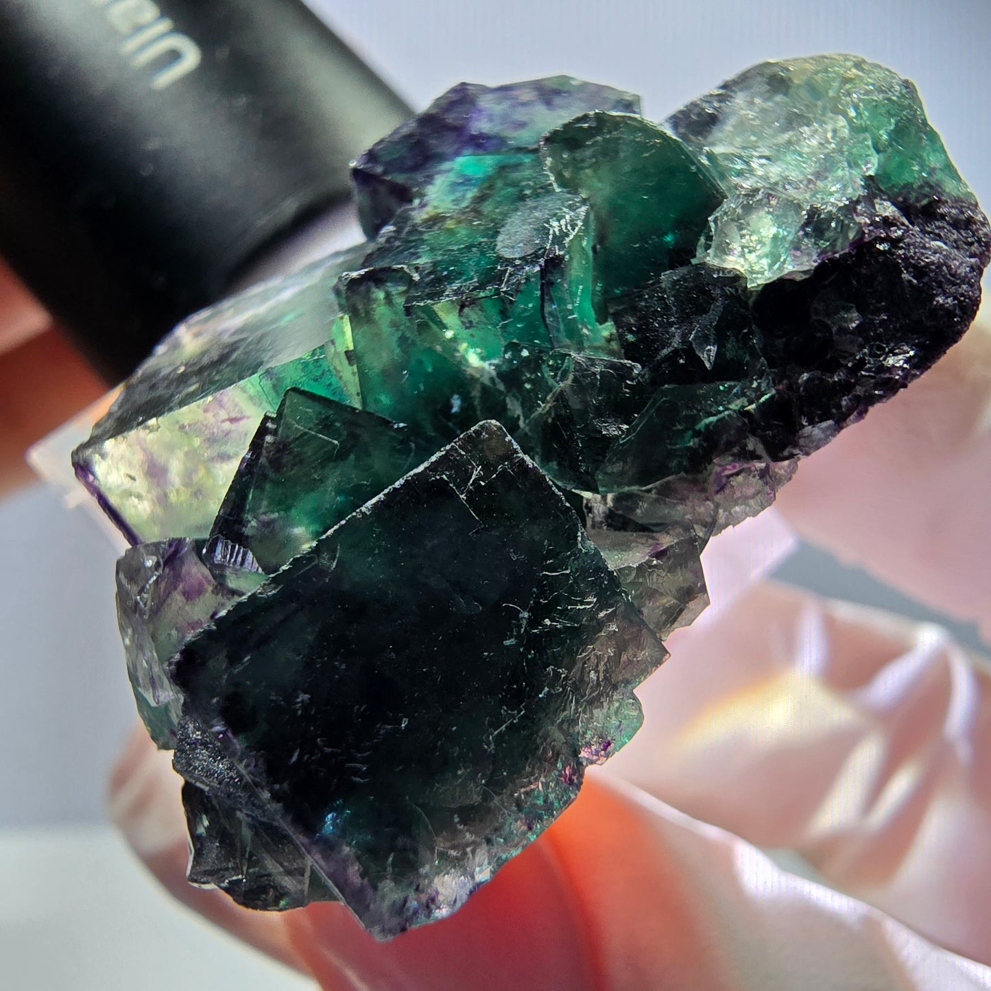 Rare Fluorite Cube Specimen, green purple Okorusu, Namibia 42*25*17mm
