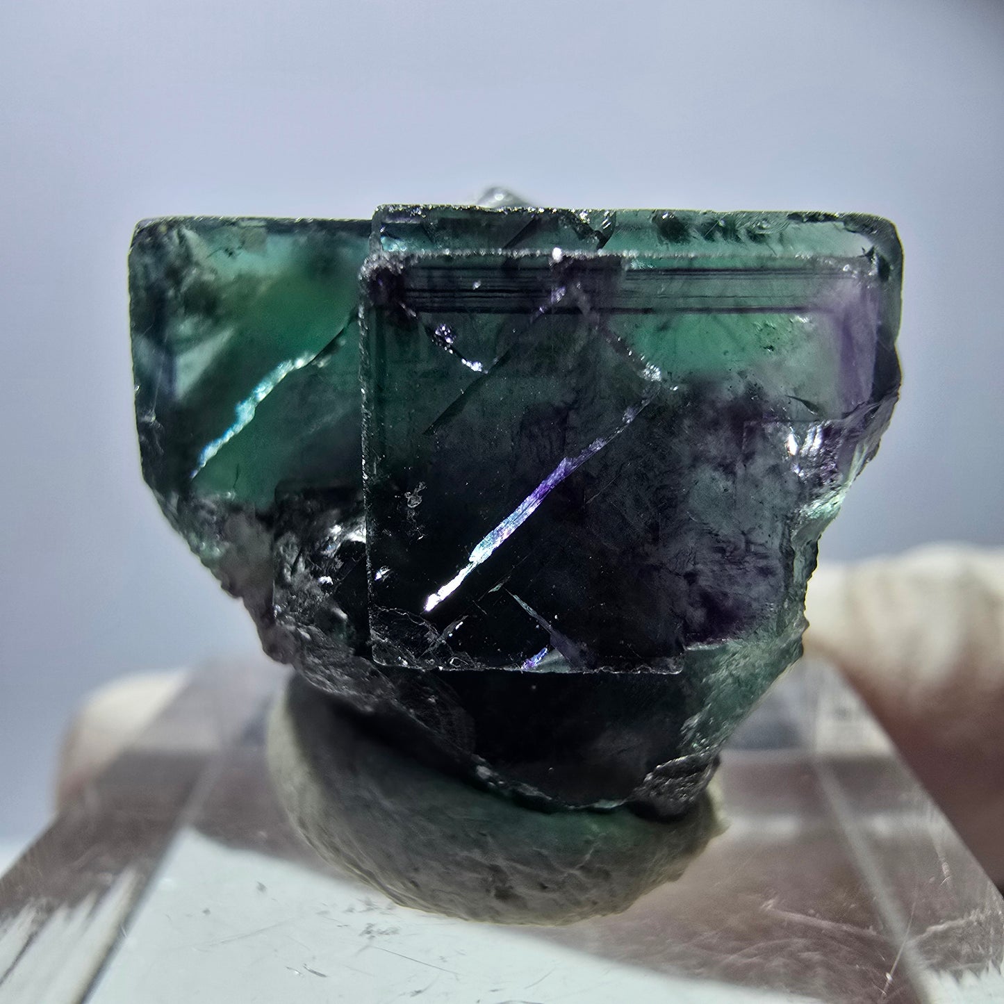 Rare Fluorite Cube Specimen, green purple Okorusu, Namibia 24*17*13mm