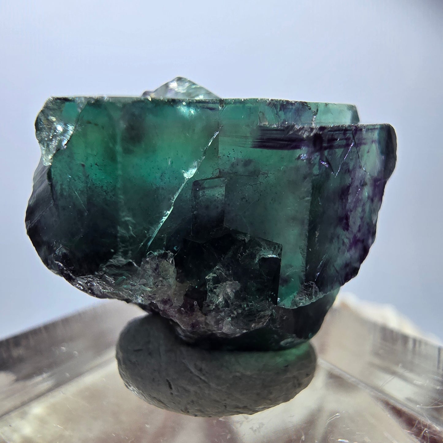 Rare Fluorite Cube Specimen, green purple Okorusu, Namibia 24*17*13mm