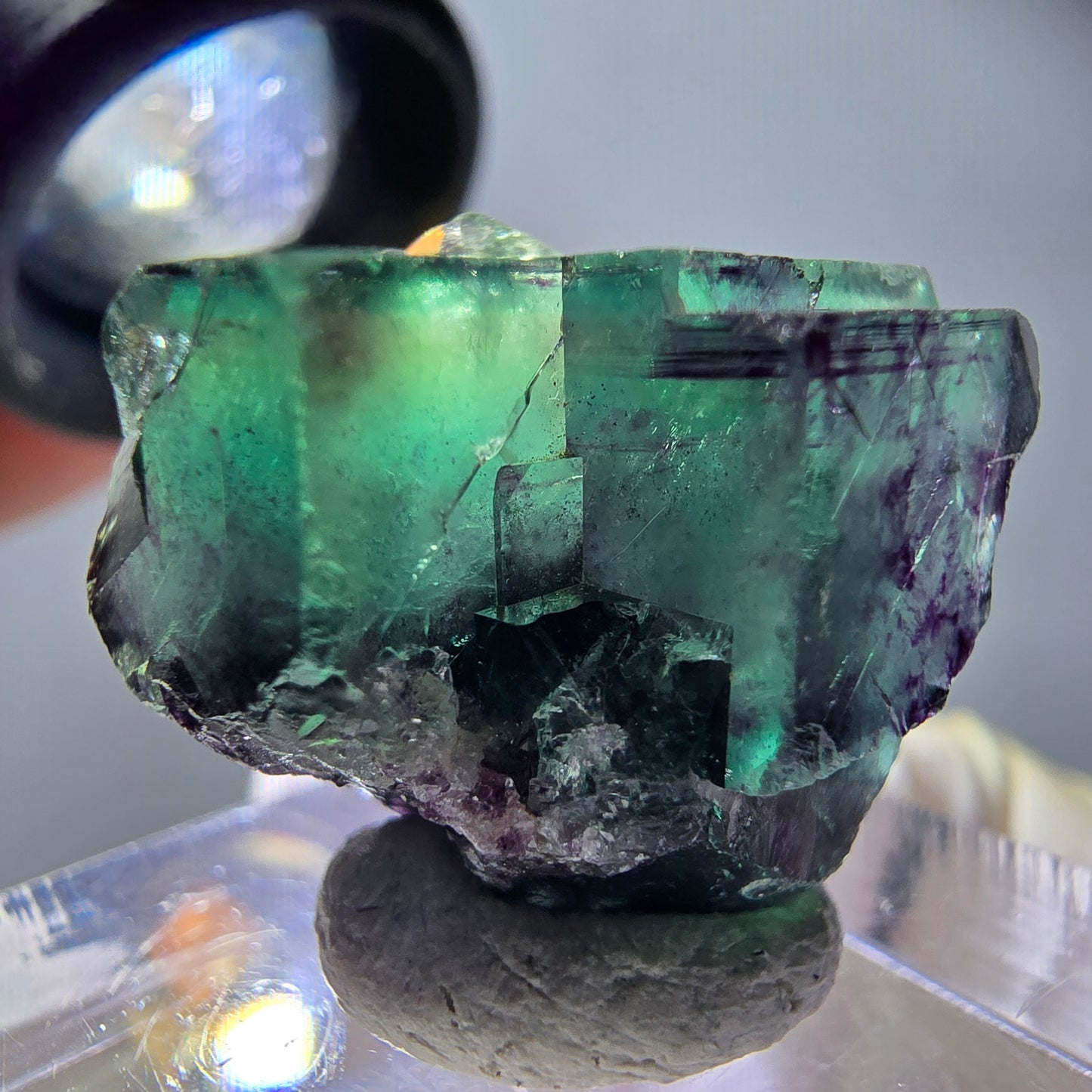 Rare Fluorite Cube Specimen, green purple Okorusu, Namibia 24*17*13mm