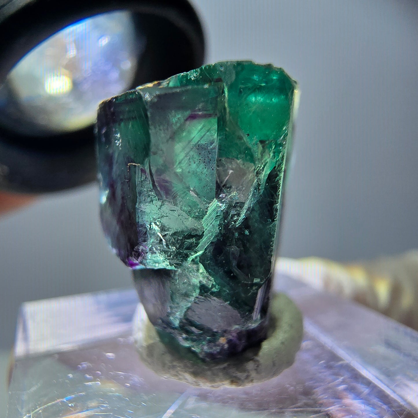 Rare Fluorite Cube Specimen, green purple Okorusu, Namibia 24*17*13mm
