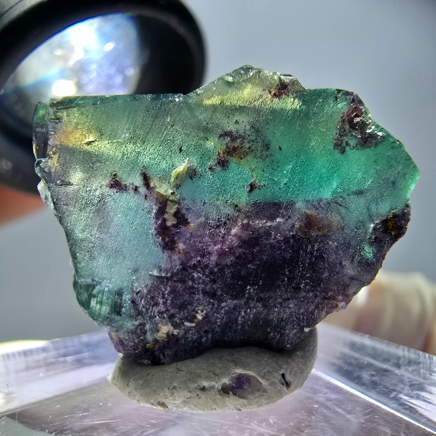 Rare Fluorite Cube Specimen, green purple Okorusu, Namibia 24*17*13mm