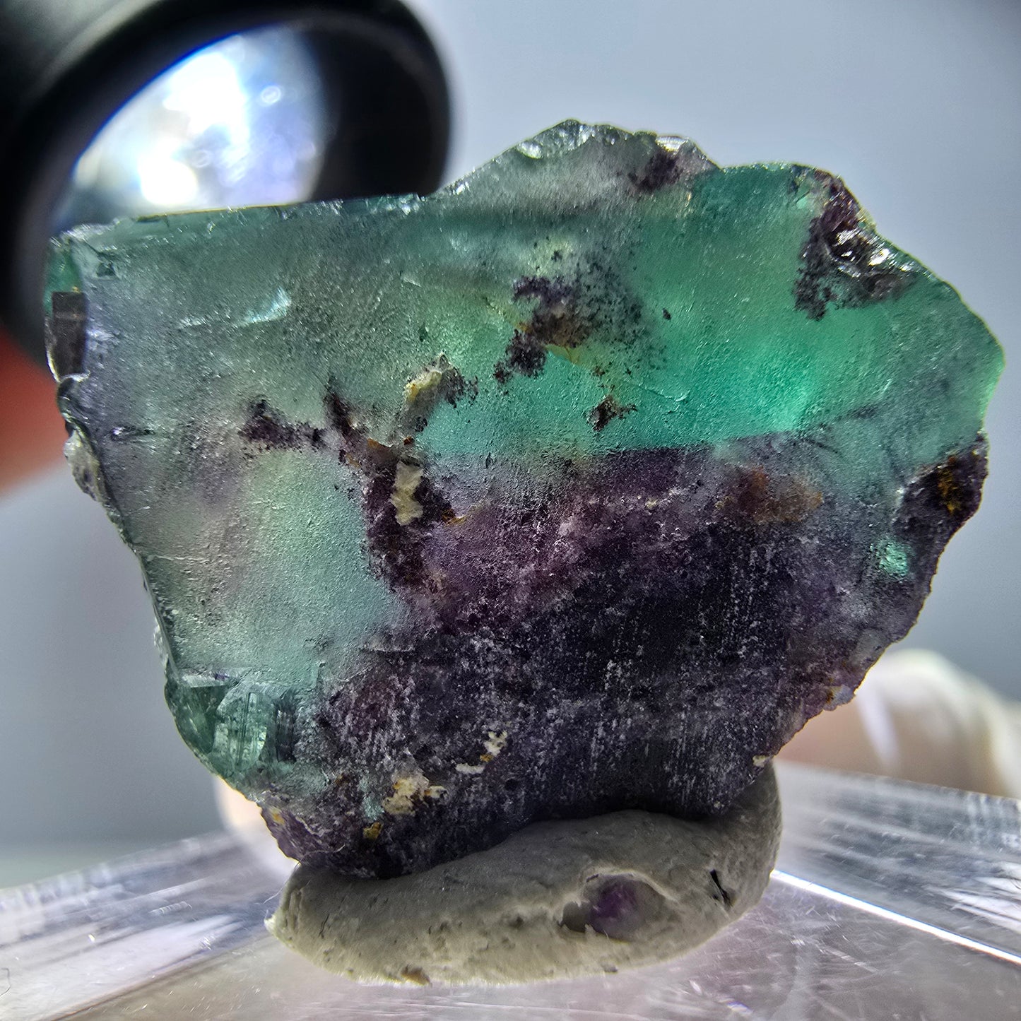 Rare Fluorite Cube Specimen, green purple Okorusu, Namibia 24*17*13mm