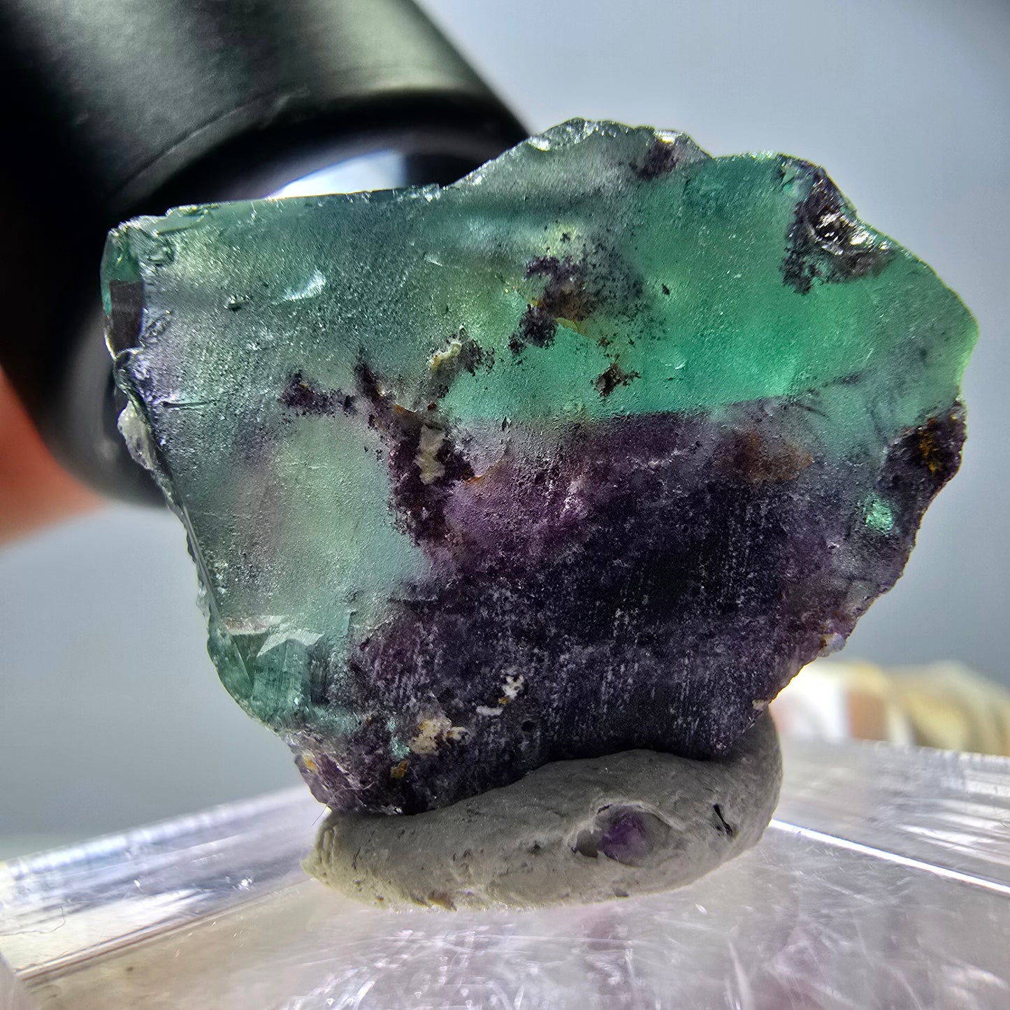 Rare Fluorite Cube Specimen, green purple Okorusu, Namibia 24*17*13mm