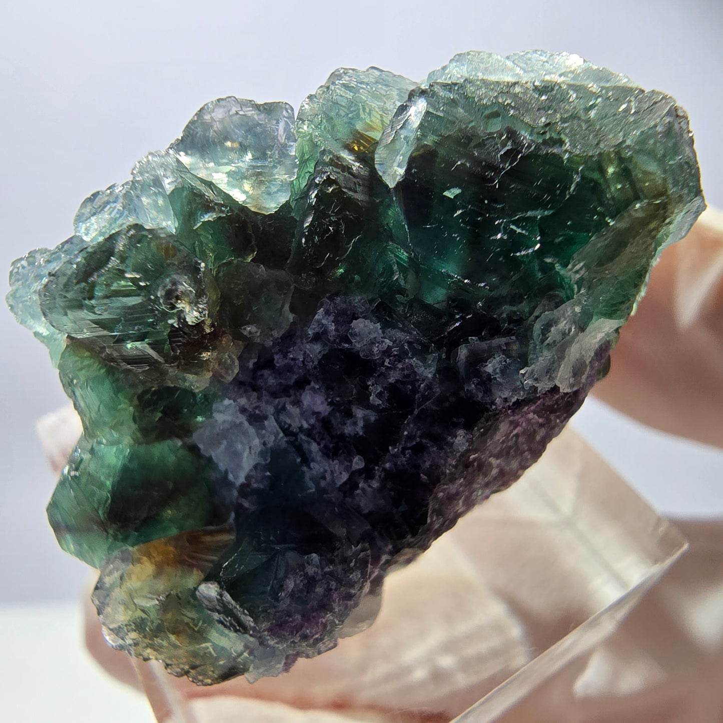 Rare Fluorite Cube Specimen, green purple Okorusu, Namibia 34*23*19mm