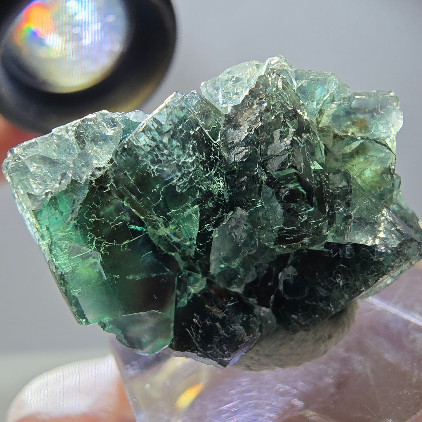 Rare Fluorite Cube Specimen, green purple Okorusu, Namibia 34*23*19mm