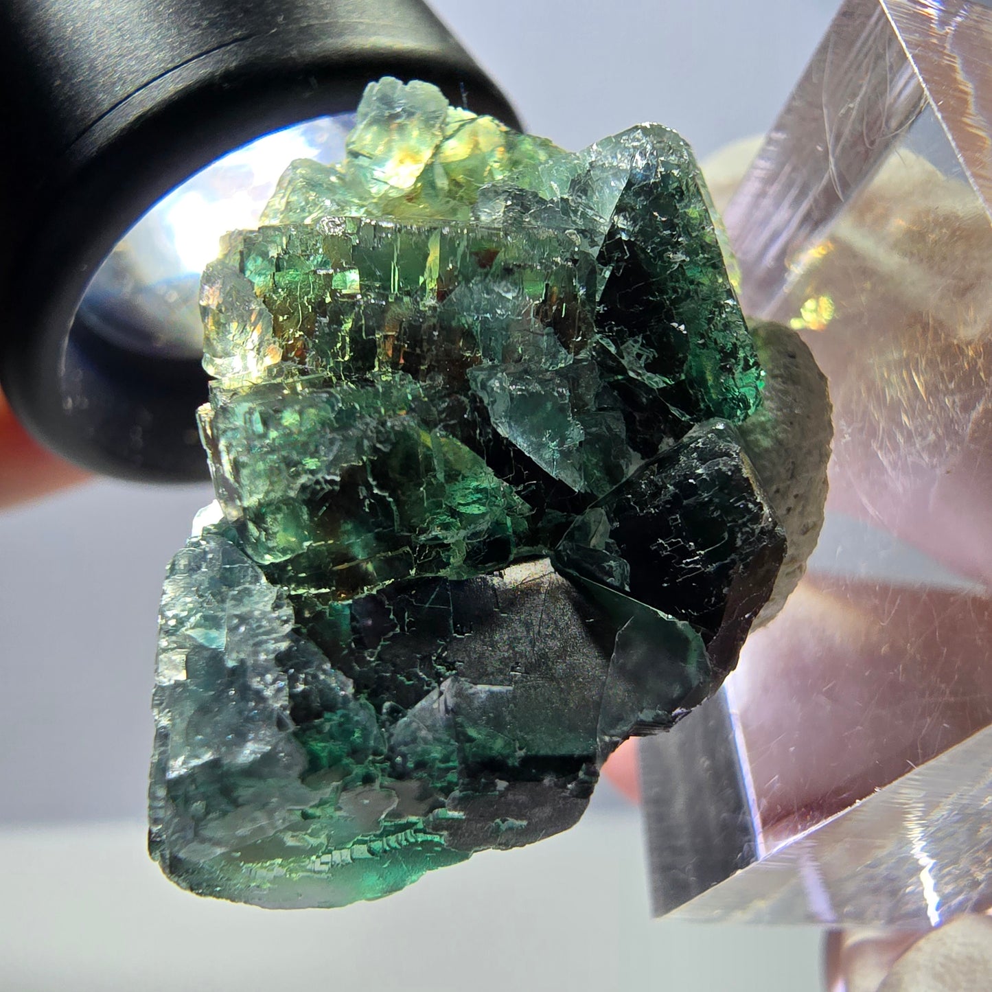 Rare Fluorite Cube Specimen, green purple Okorusu, Namibia 34*23*19mm